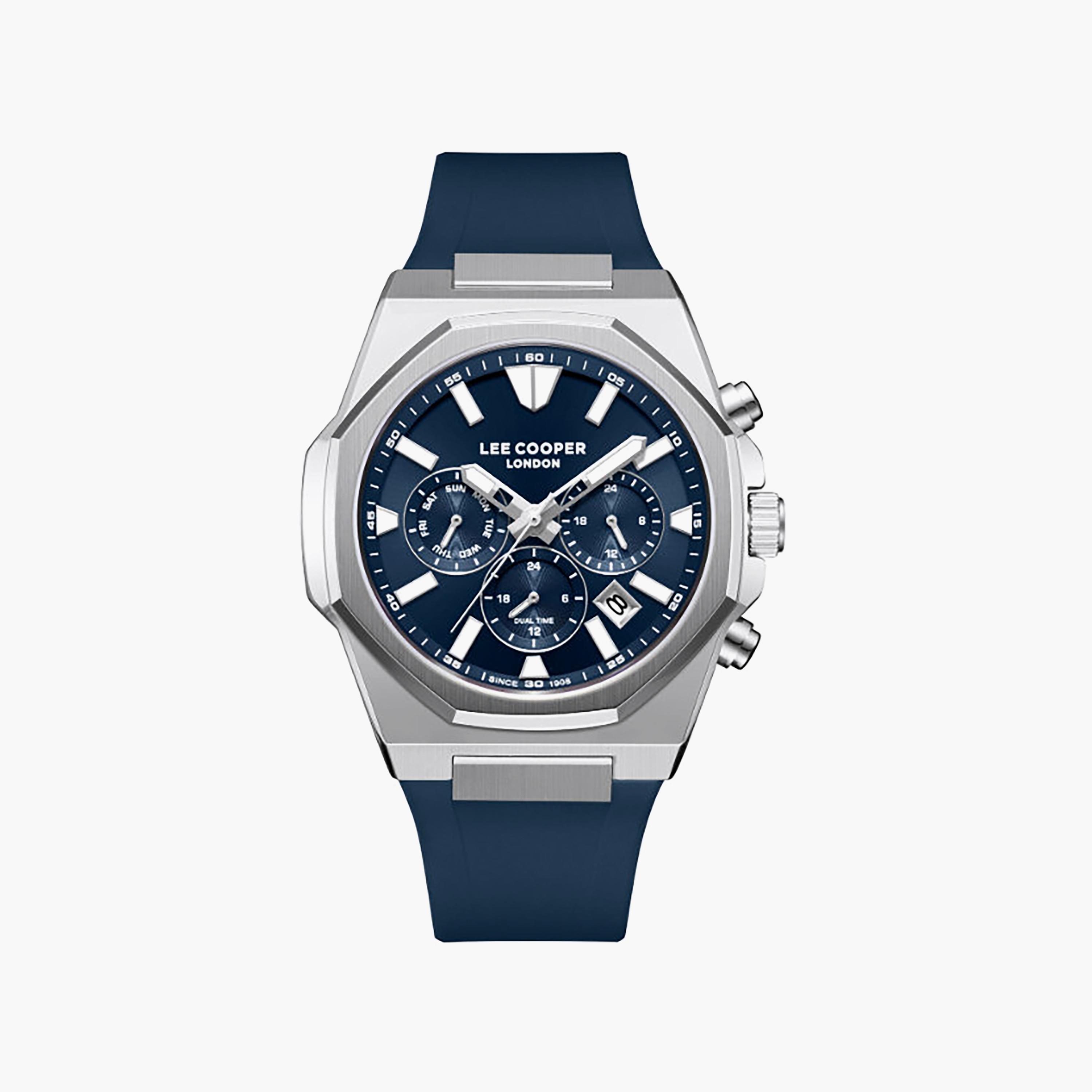 Lee Cooper Men's 45MM Blue Chronograph Silicone Watch | LC08313.399-men-watchesandjewellery-watches-image-1