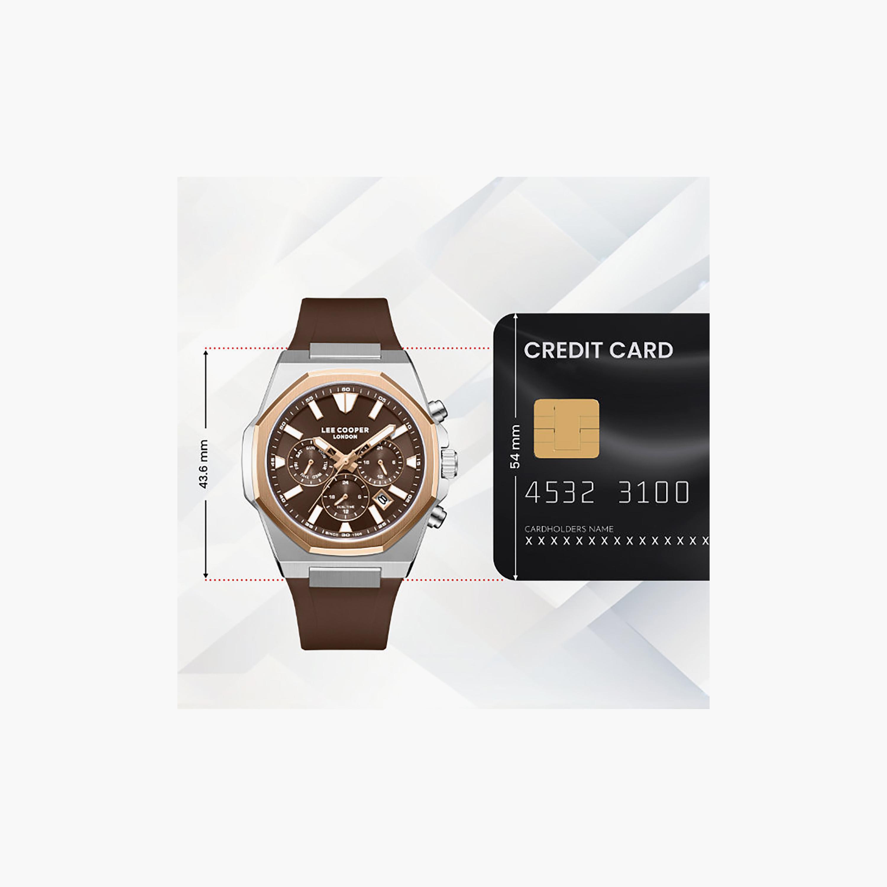 Lee Cooper Men's 45MM Brown Chronograph Silicone Watch | LC08313.542-men-watchesandjewellery-watches-image-10