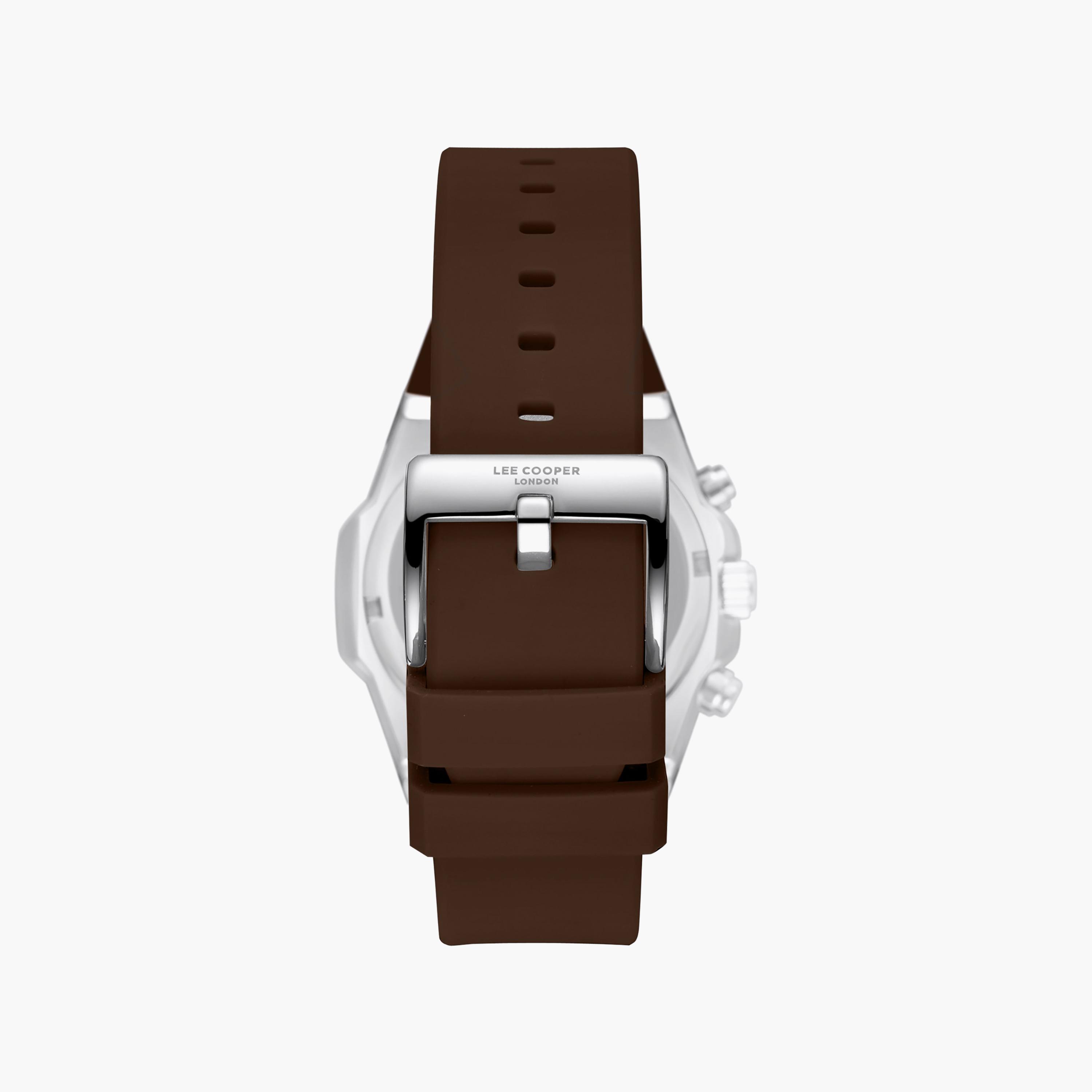 Lee Cooper Men's 45MM Brown Chronograph Silicone Watch | LC08313.542-men-watchesandjewellery-watches-image-5