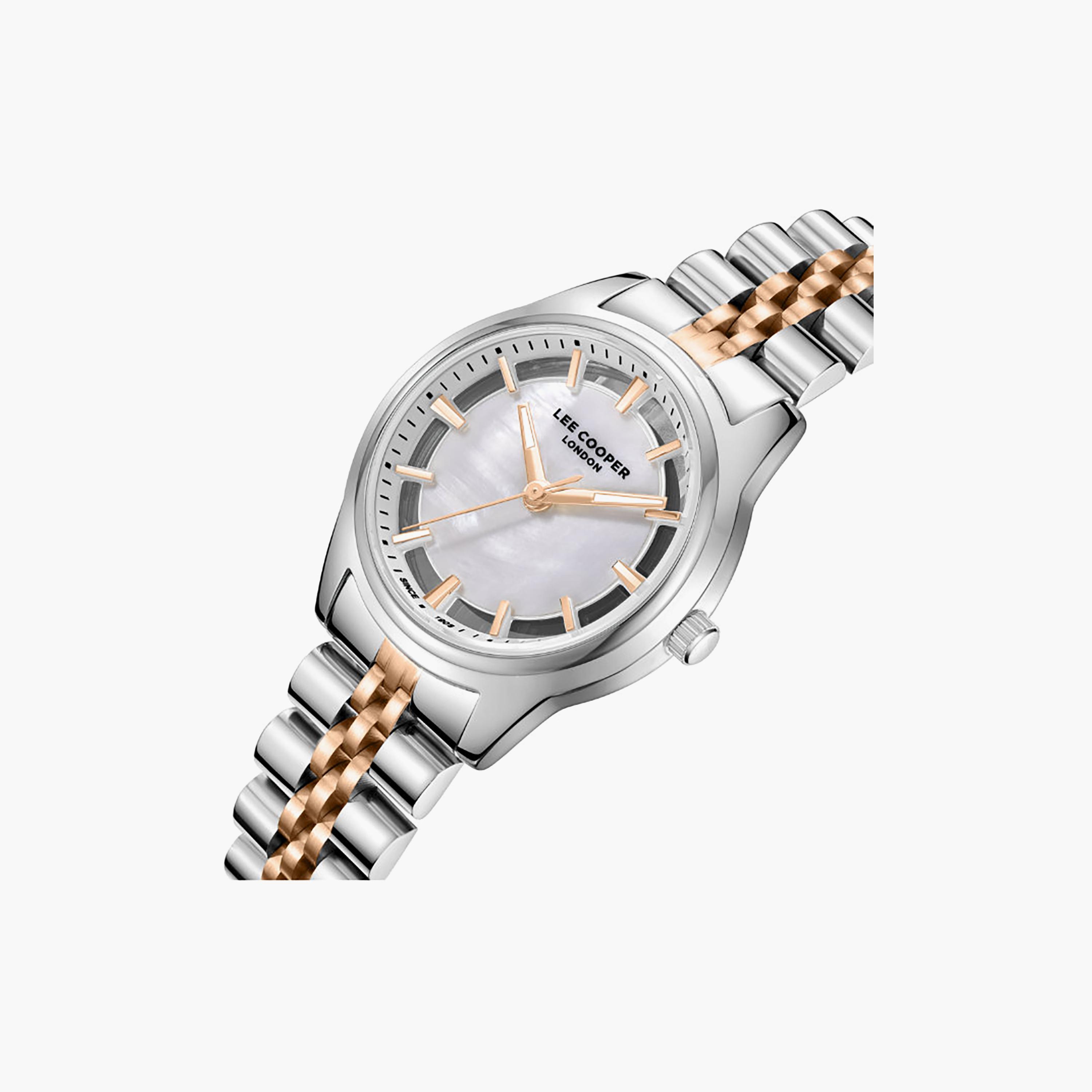 ساعة لي كوبر النسائية مقاس 33 مم، فضية وذهبية، تناظرية، معدنية | LC08285.520-women-watchesandjewellery-watches-image-6