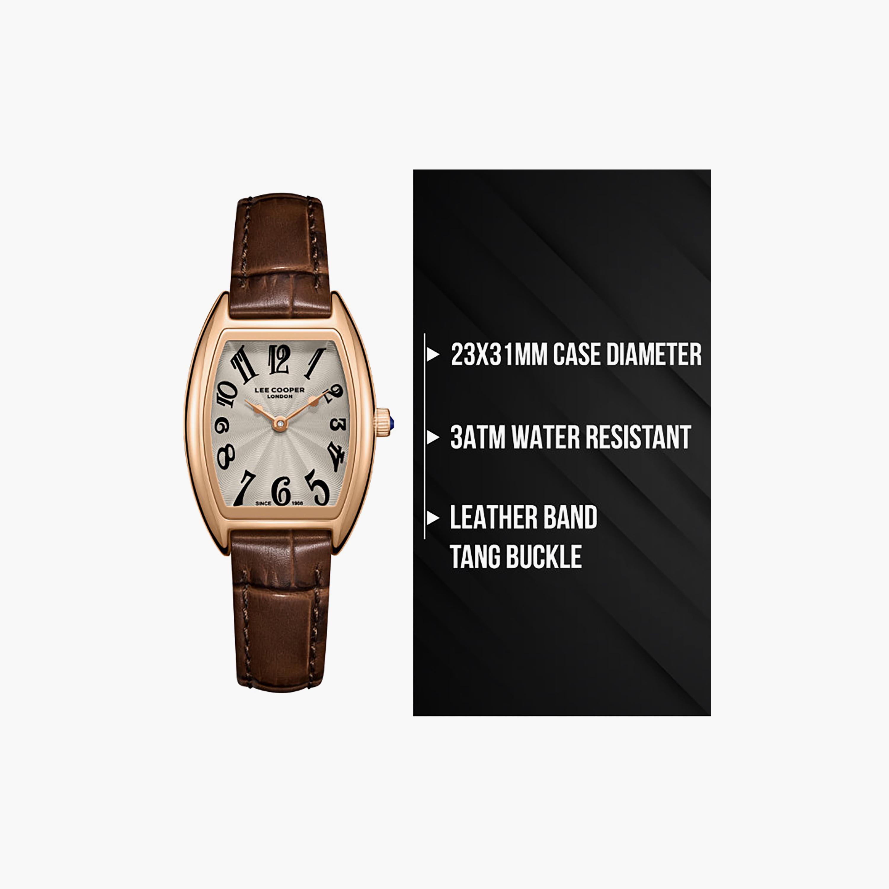Lee Cooper Women's 23MM Brown Analog Leather Watch | LC08315.462-women-watchesandjewellery-watches-image-9