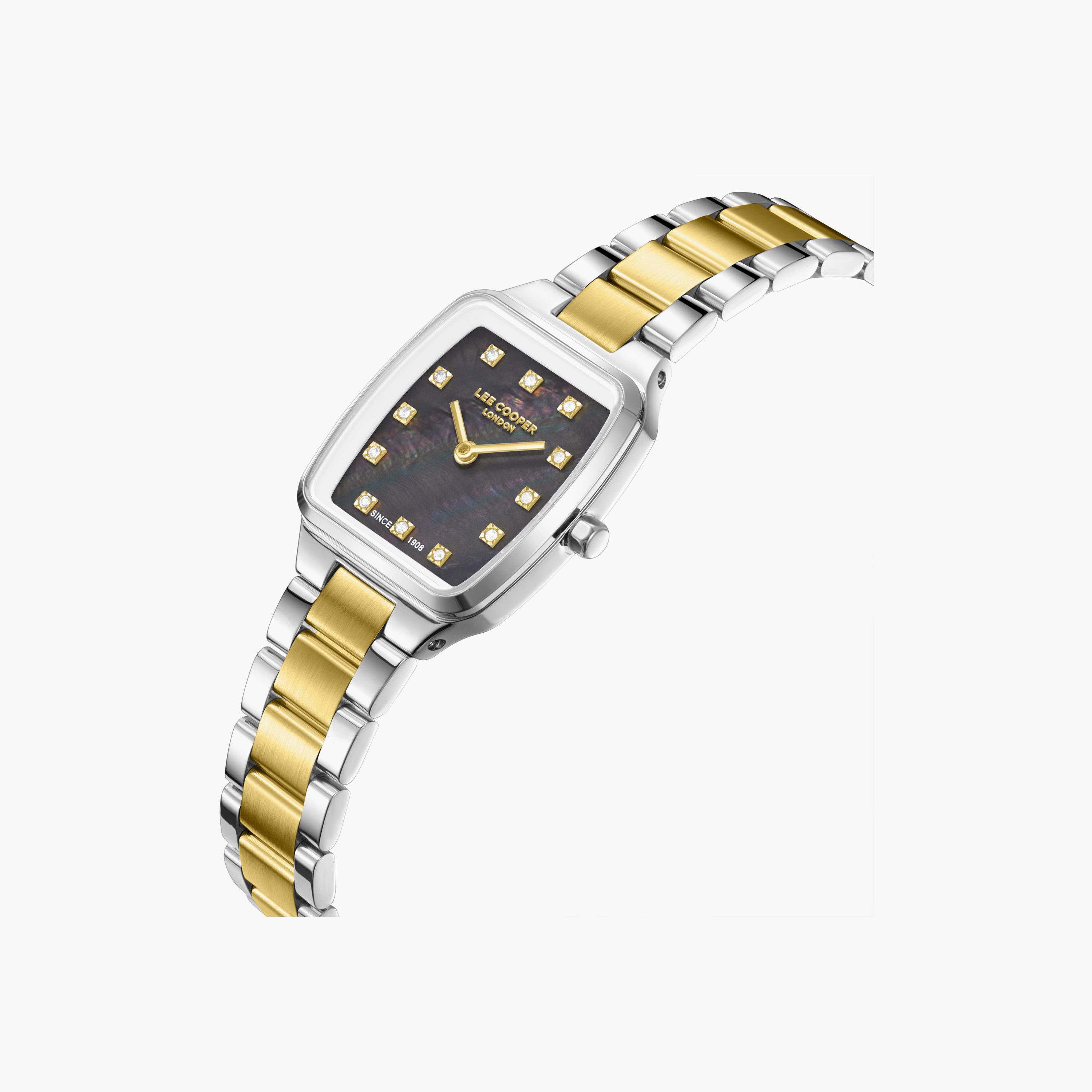 Lee Cooper Women's 24MM Silver & Gold Analog Metal Watch | LC08266.250-women-watchesandjewellery-watches-image-3