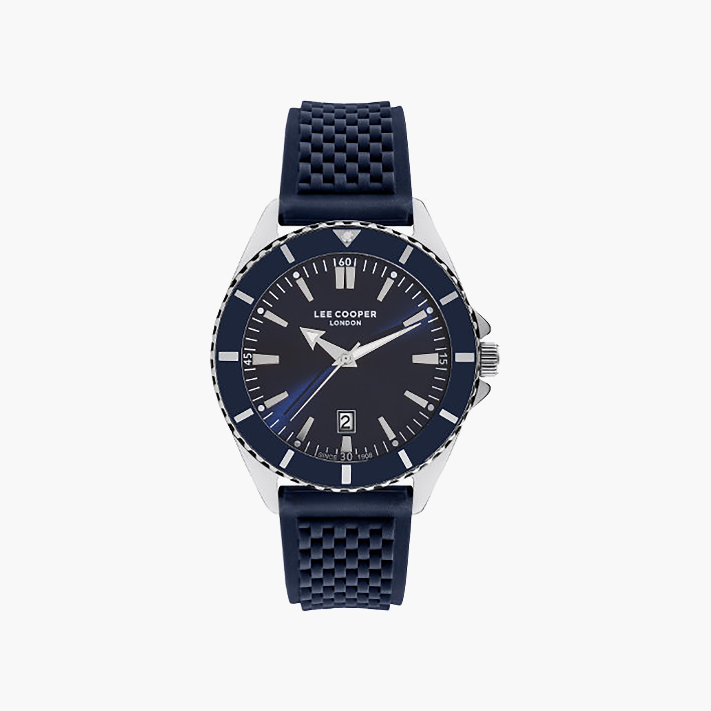 Lee Cooper Men's 45MM DARK BLUE Analog SILICONE Watch | LC07361.399-men-watchesandjewellery-watches-image-1