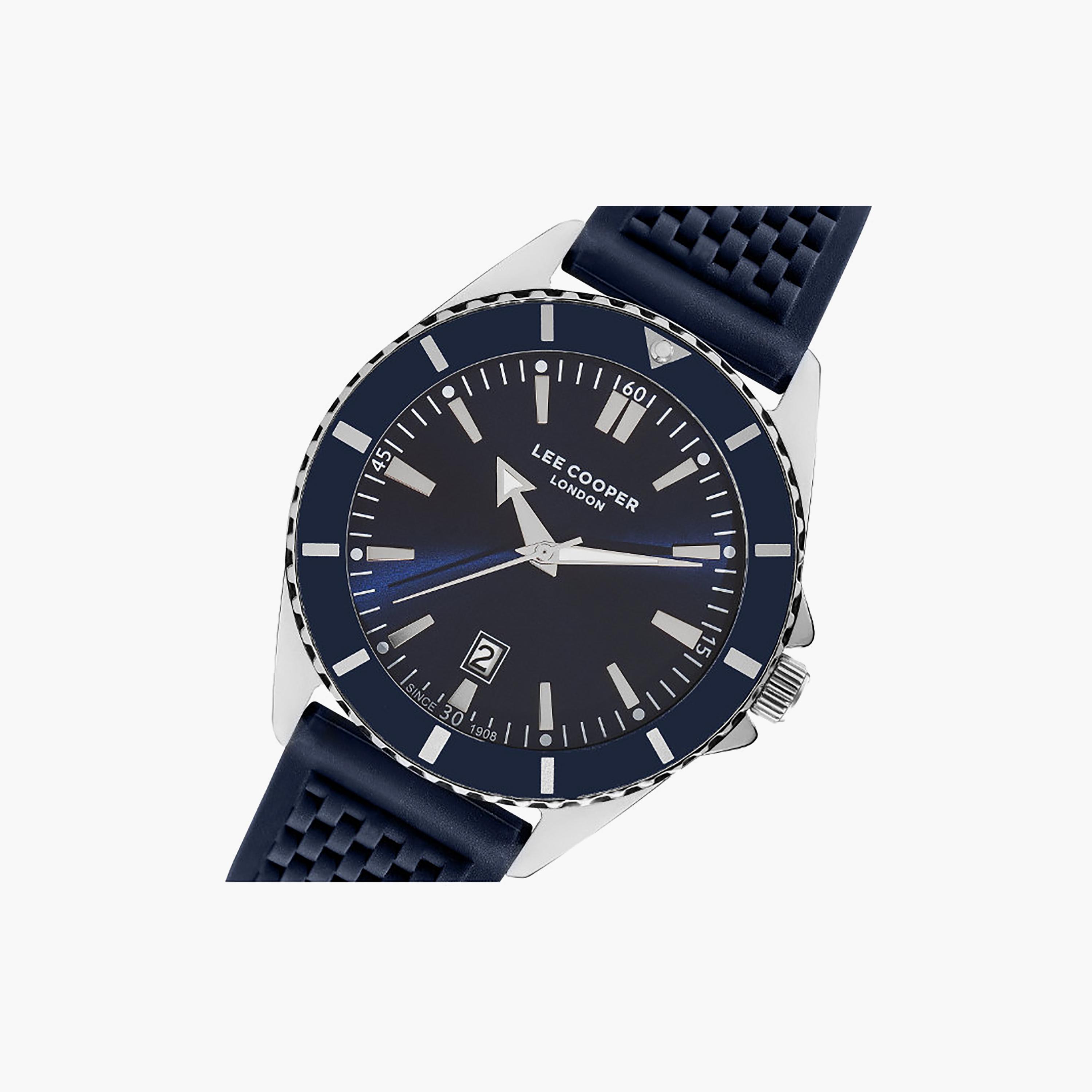 Lee Cooper Men's 45MM DARK BLUE Analog SILICONE Watch | LC07361.399-men-watchesandjewellery-watches-image-2