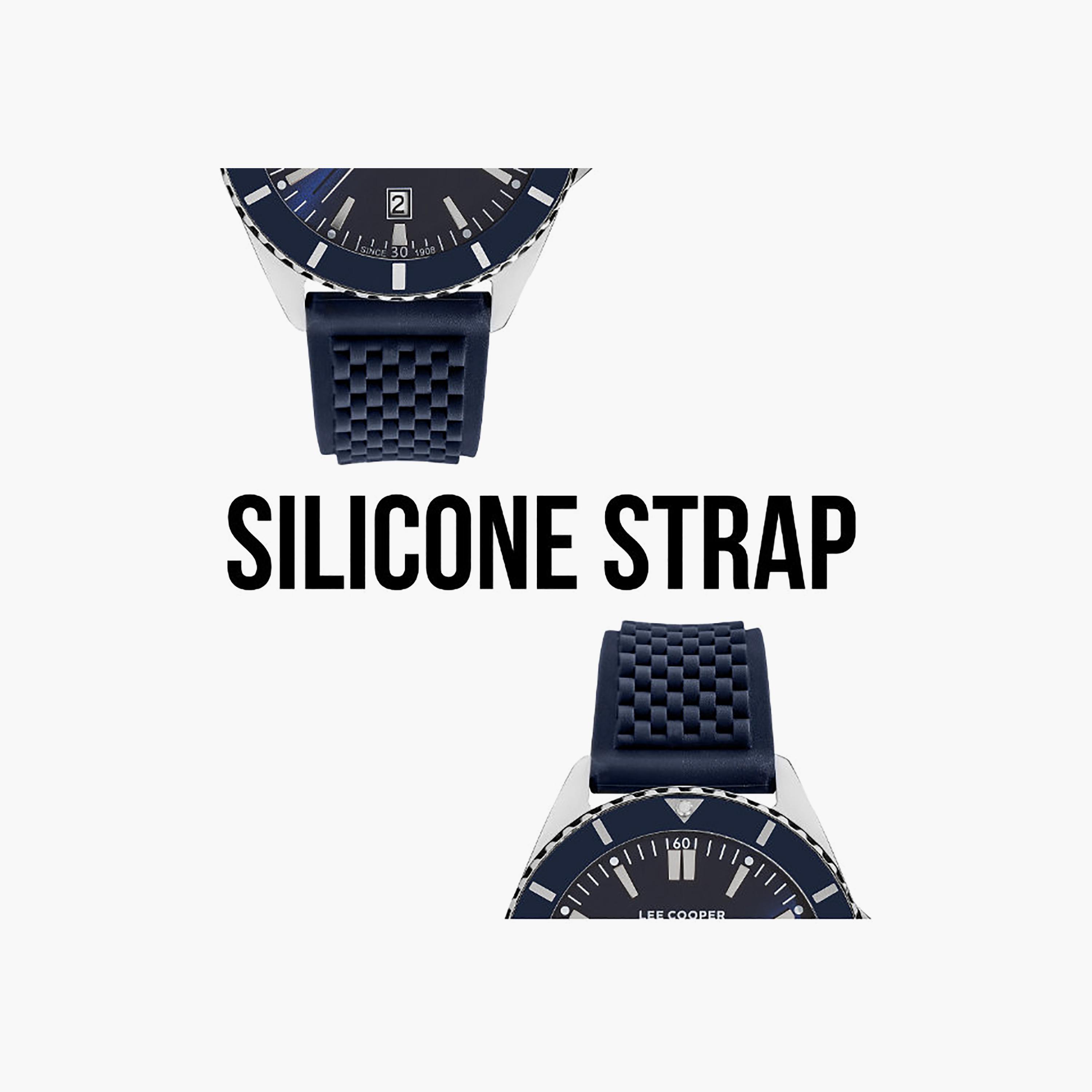 Lee Cooper Men's 45MM DARK BLUE Analog SILICONE Watch | LC07361.399-men-watchesandjewellery-watches-image-4