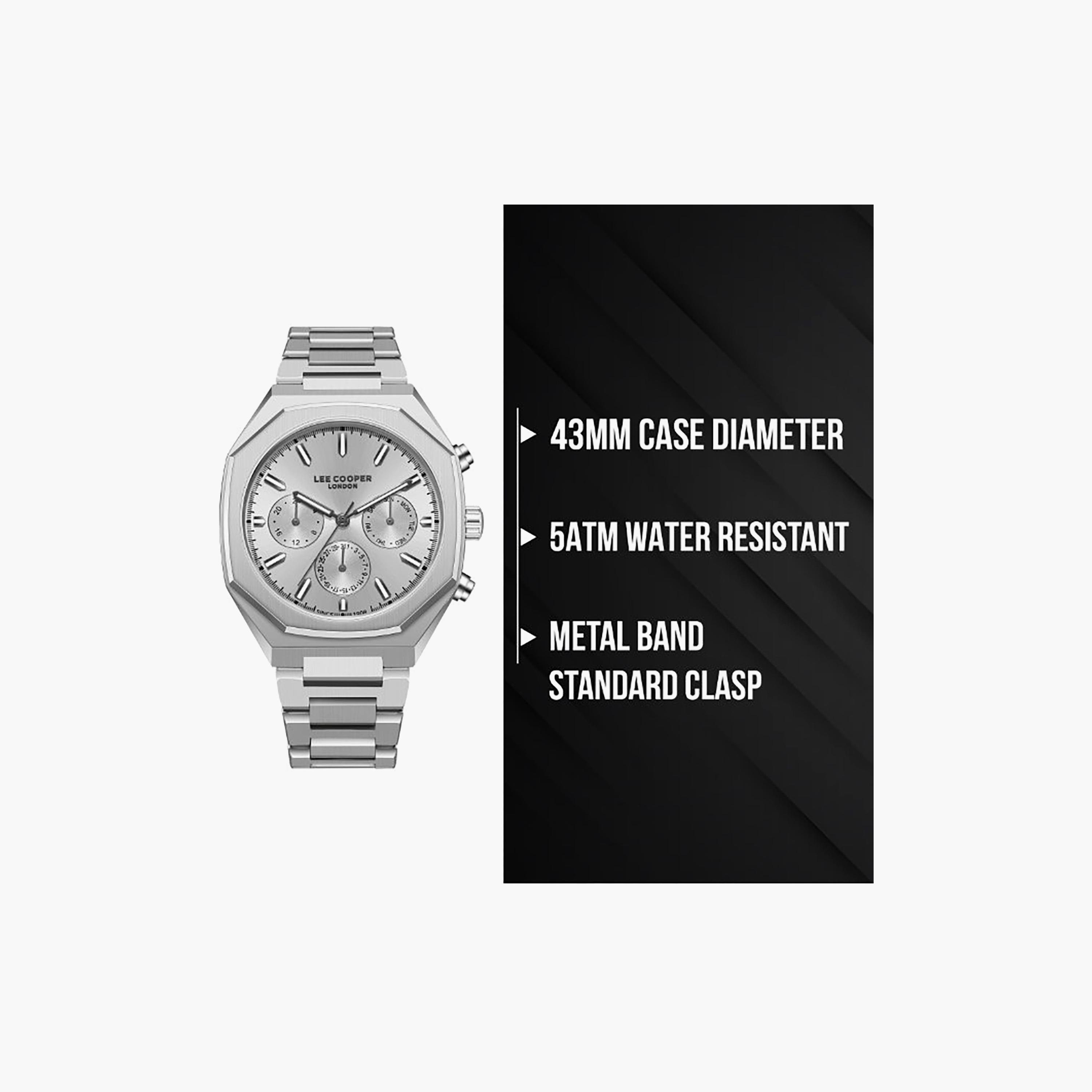 Lee Cooper Men's 43MM Silver Chronograph Metal Watch | LC08045.331-men-watchesandjewellery-watches-image-9