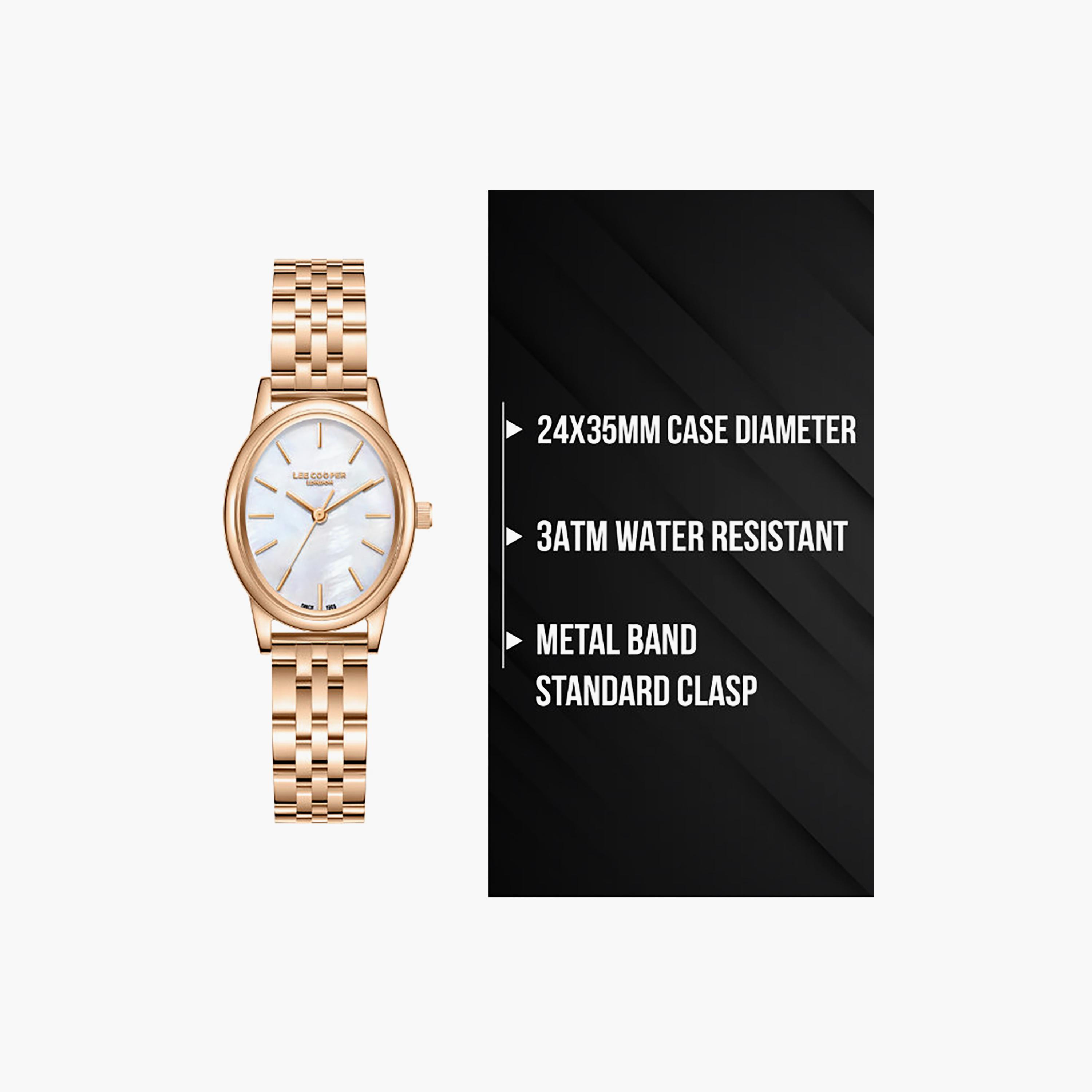 Lee Cooper Women's 24MM Rose Gold Analog Metal Watch | LC08319.420-women-watchesandjewellery-watches-image-7