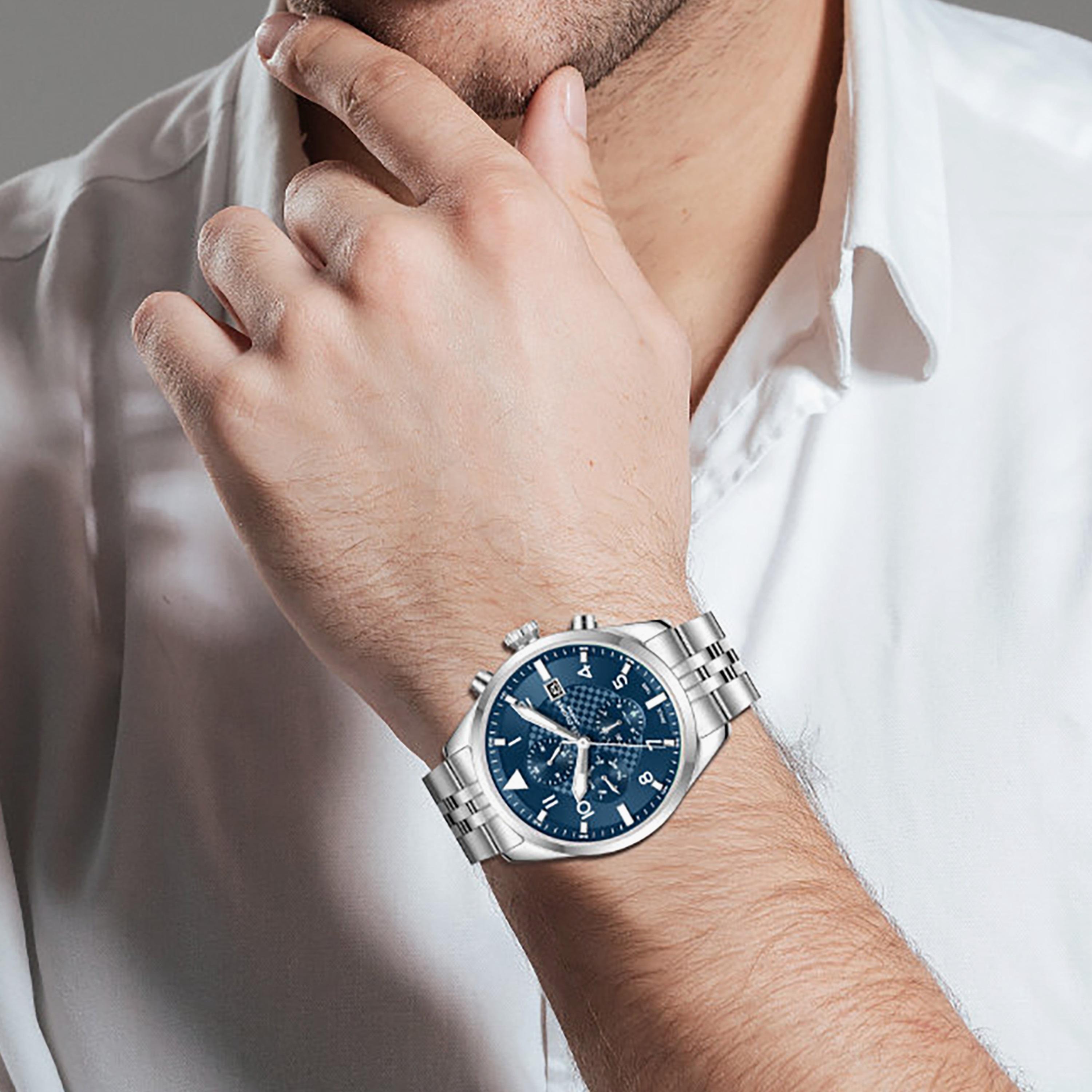 Lee Cooper Men's 41MM Silver Chronograph Metal Watch | LC08318.390-men-watchesandjewellery-watches-image-3