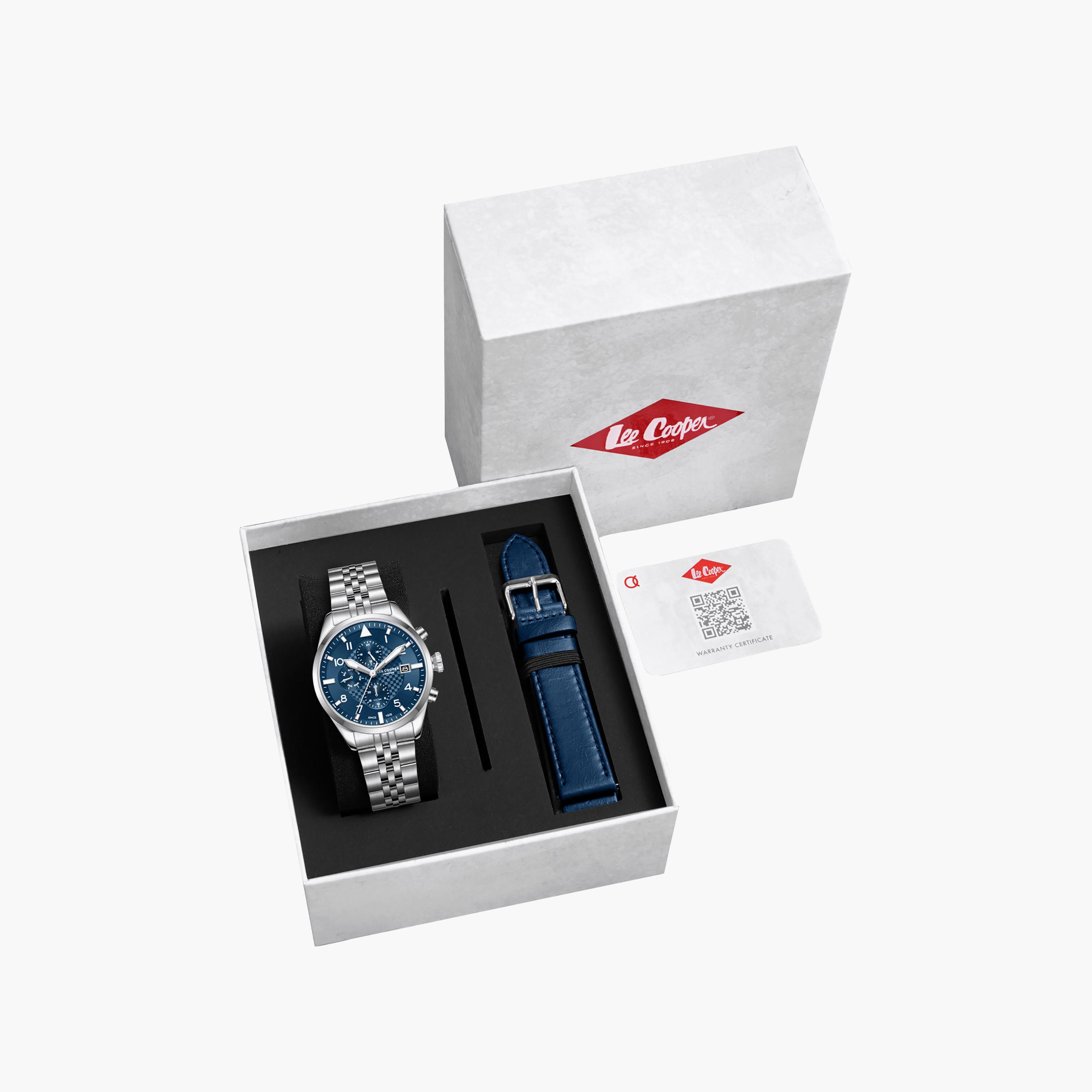 Lee Cooper Men's 41MM Silver Chronograph Metal Watch | LC08318.390-men-watchesandjewellery-watches-image-7