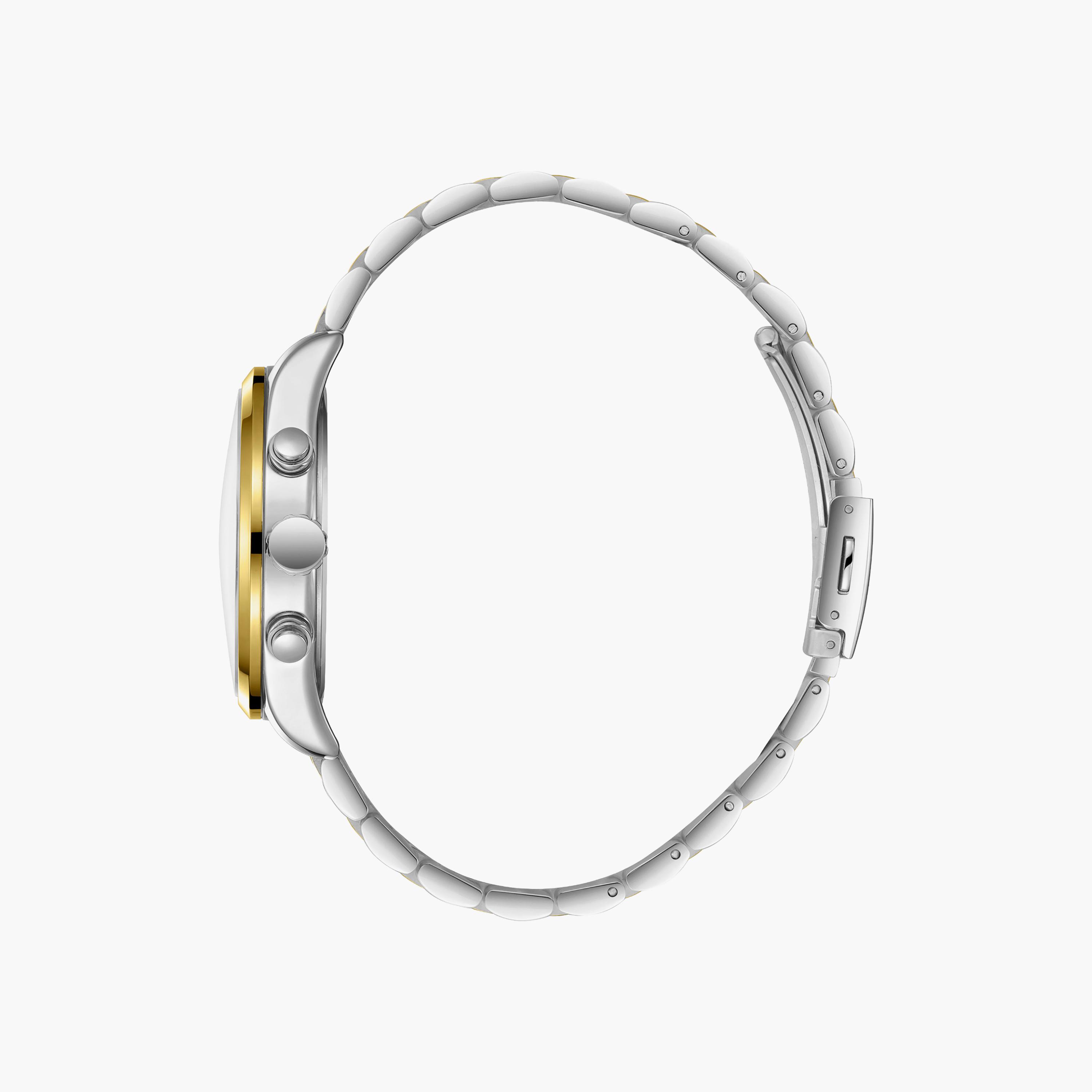 ساعة لي كوبر الرجالية المعدنية كرونوغراف فضية وذهبية مقاس 41 مم | LC08318.270-men-watchesandjewellery-watches-image-5