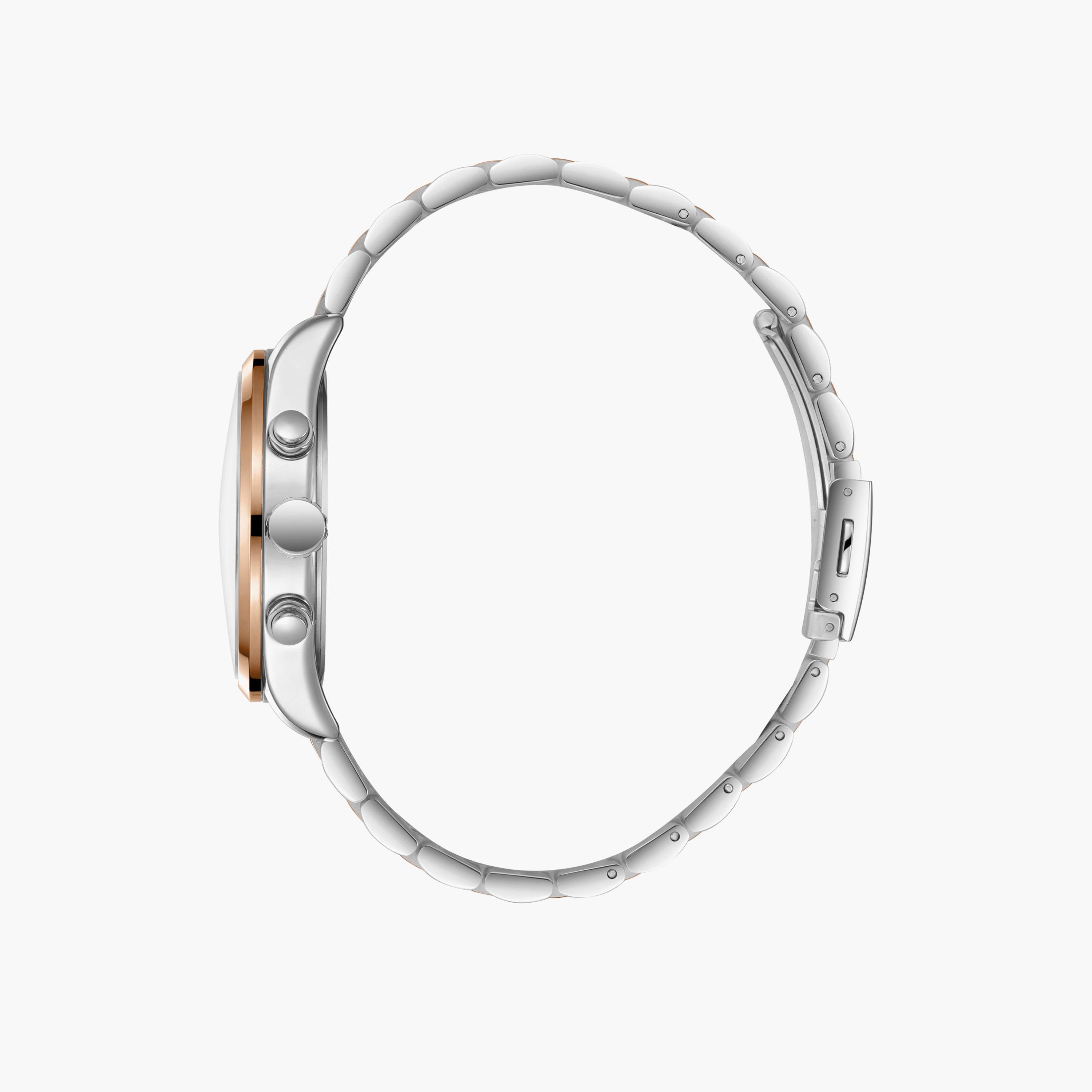 ساعة لي كوبر الرجالية المعدنية كرونوغراف فضية وذهبية مقاس 41 مم | LC08318.560-men-watchesandjewellery-watches-image-5