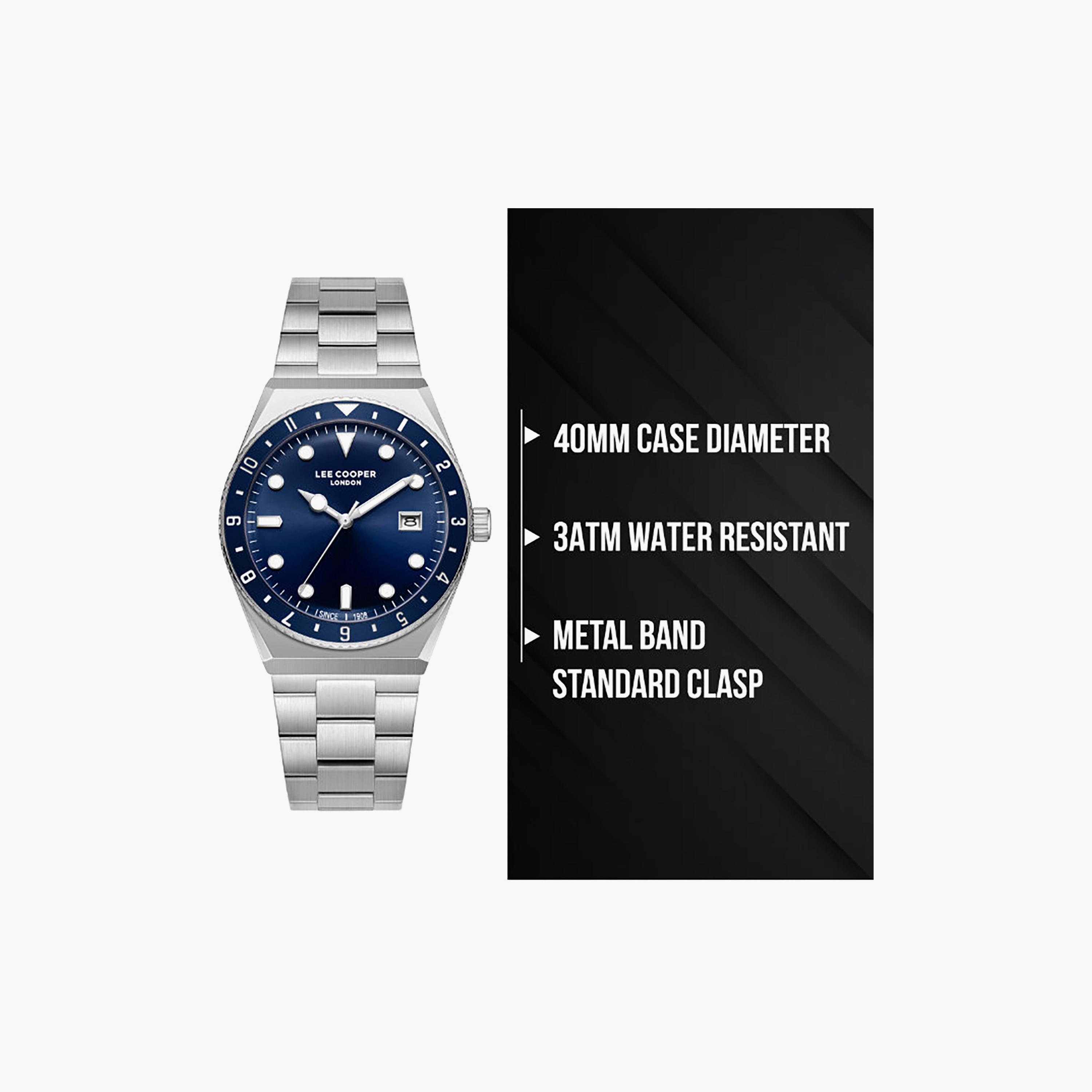 Lee Cooper Men's 40MM Silver Analog Metal Watch | LC08284.390-men-watchesandjewellery-watches-image-9