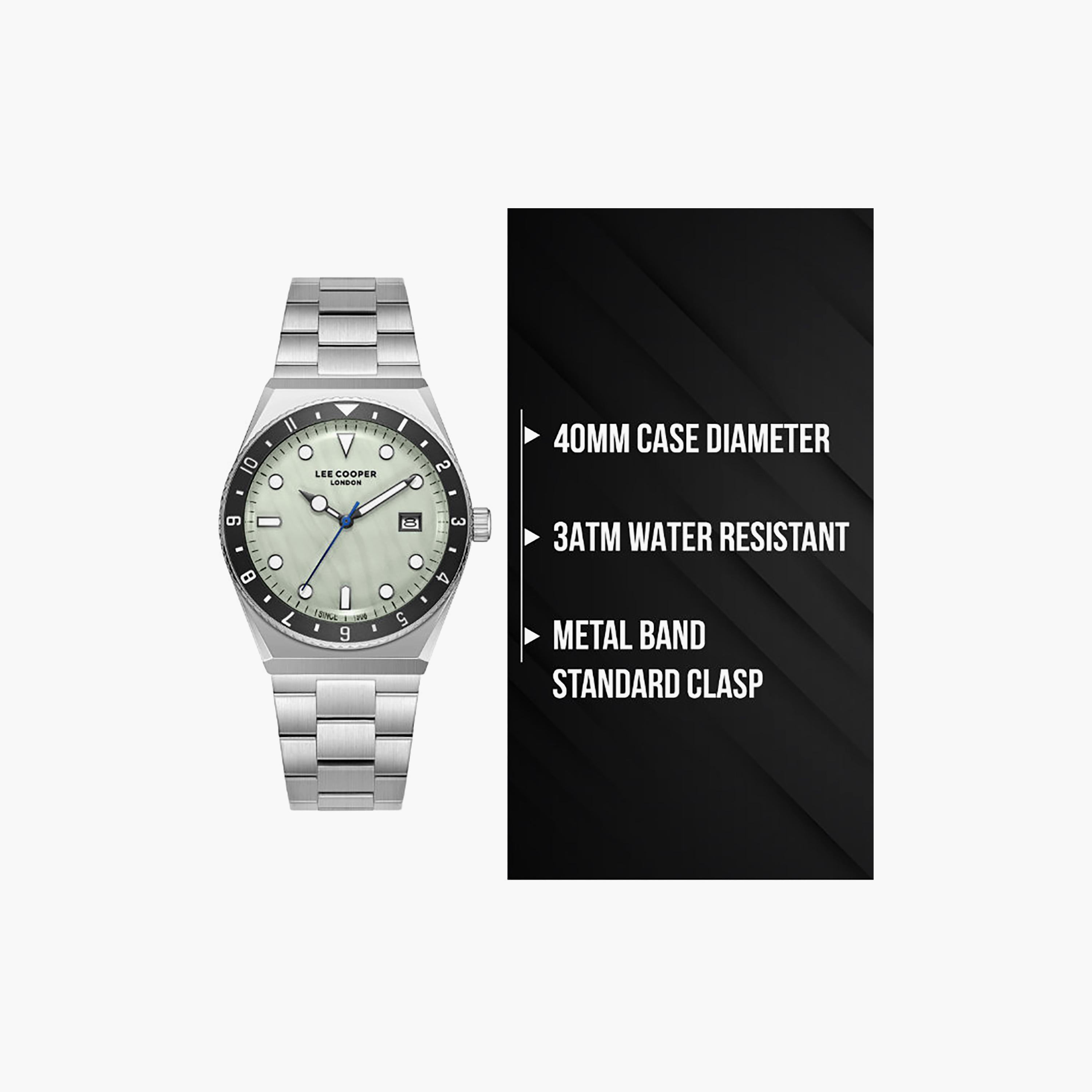 ساعة أنالوج معدن باللون الفضي 40 مم للرجال من لي كوبر | LC08284.300-men-watchesandjewellery-watches-image-9