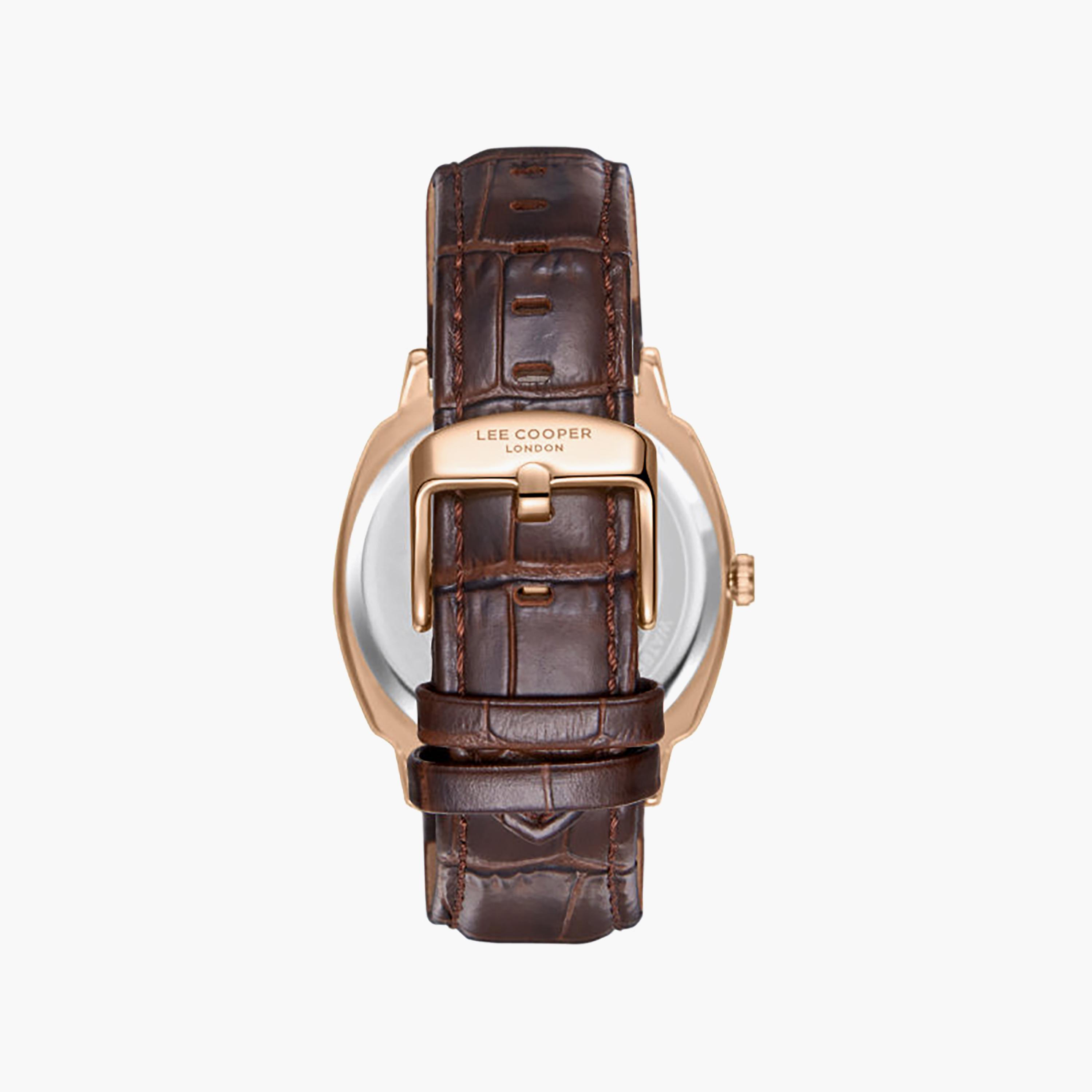 ساعة أنالوج جلد باللون البني 41 مم للرجال من لي كوبر | LC08248.432-men-watchesandjewellery-watches-image-5
