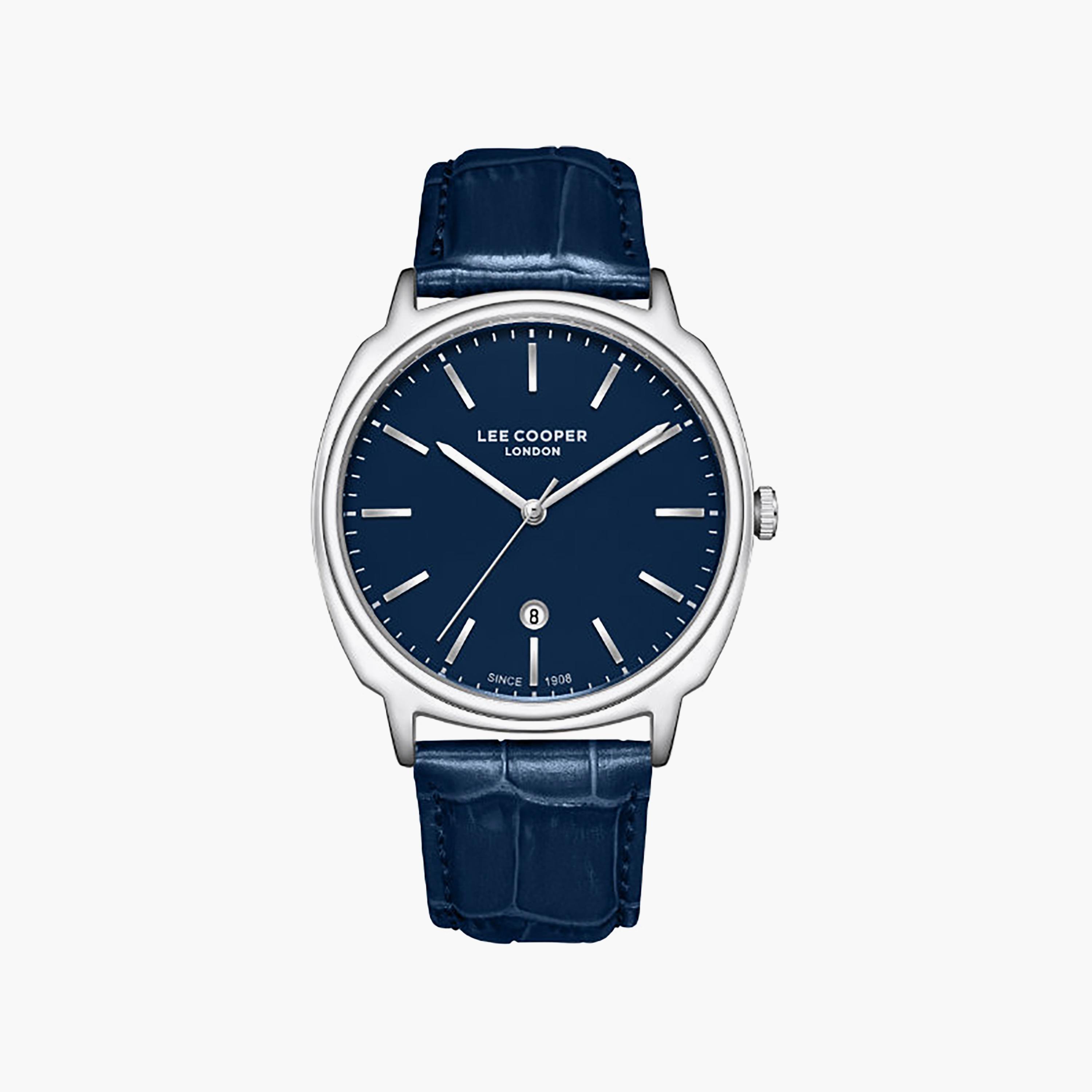 Lee Cooper Men's 41MM Blue Analog Leather Watch | LC08248.399-men-watchesandjewellery-watches-image-1