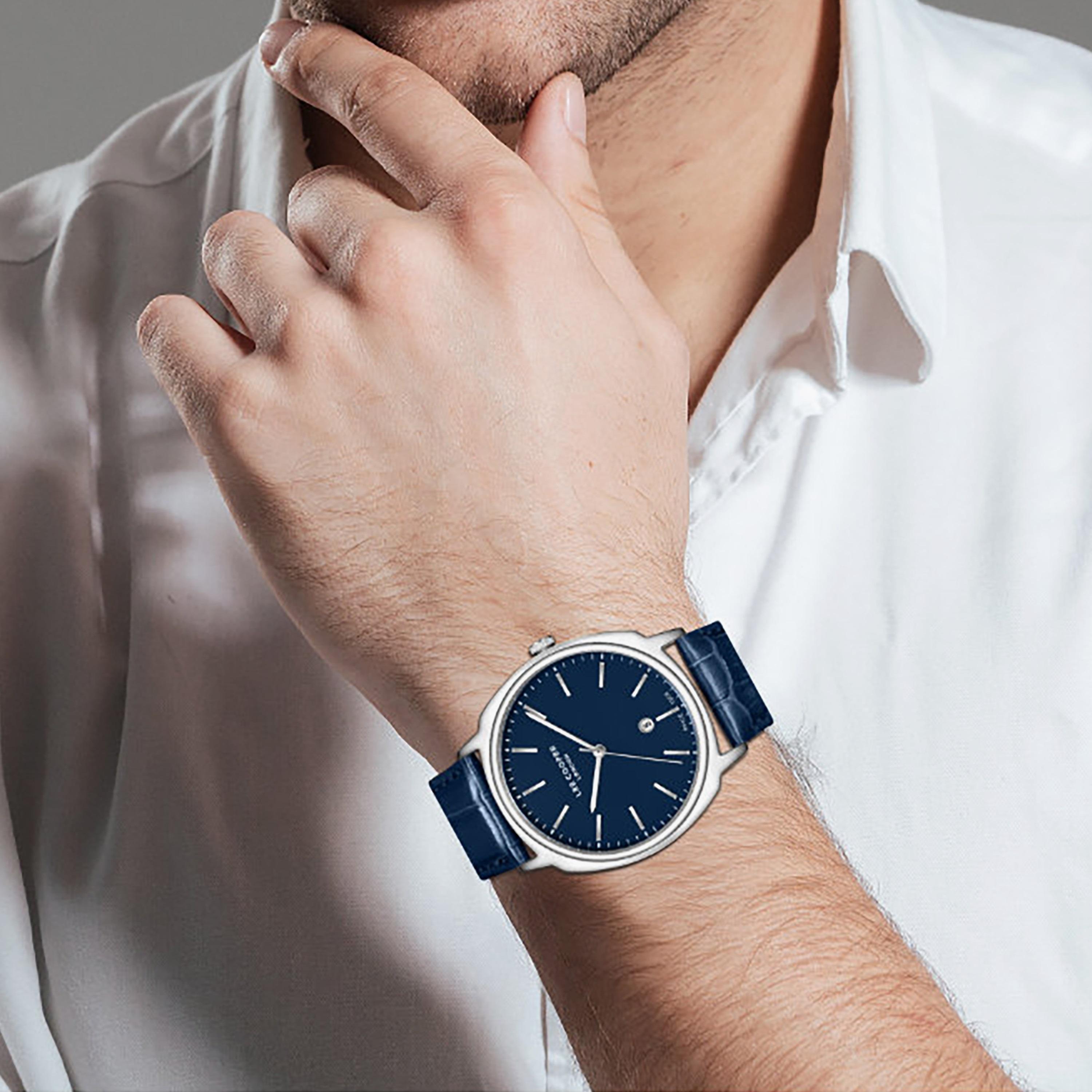 Lee Cooper Men's 41MM Blue Analog Leather Watch | LC08248.399-men-watchesandjewellery-watches-image-2