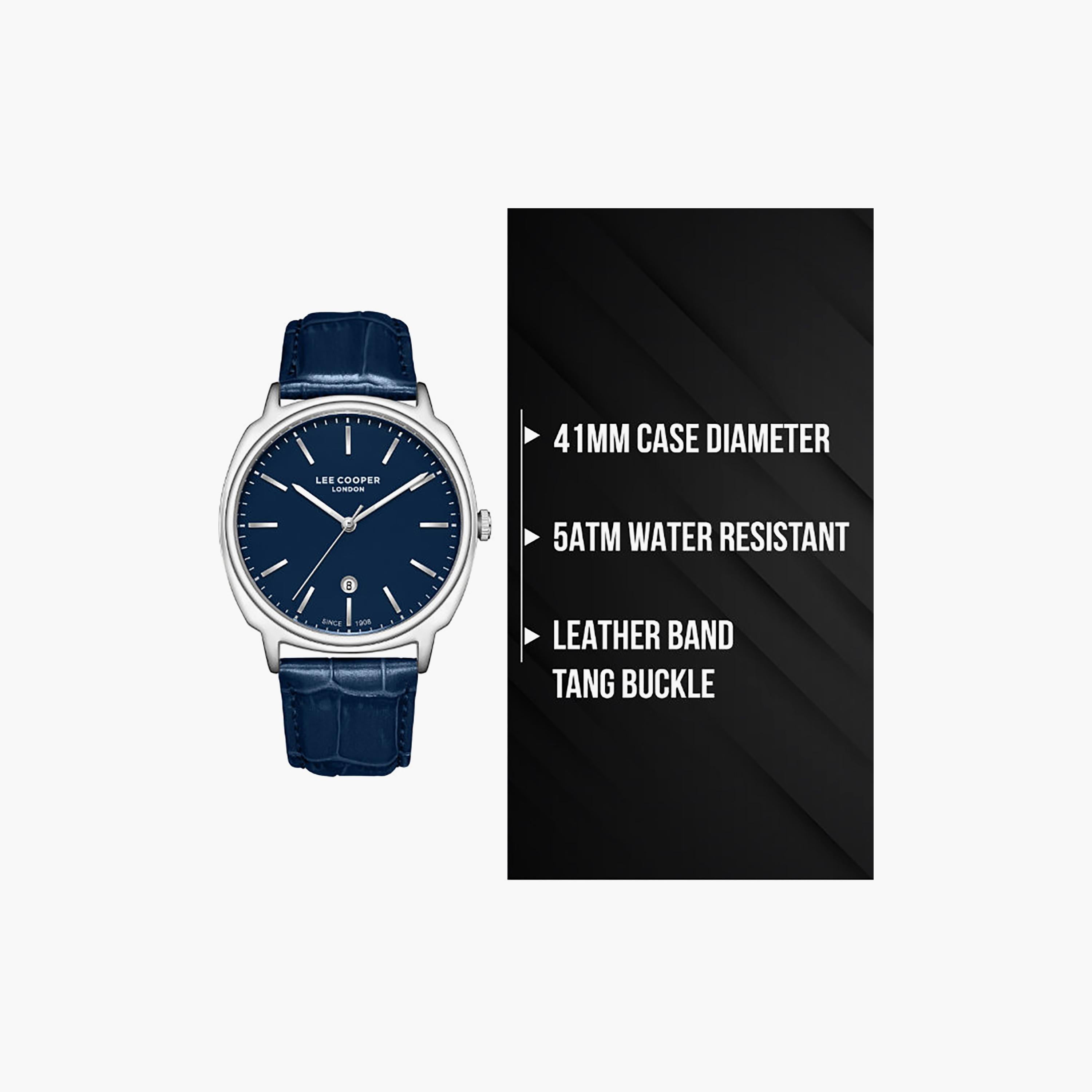 Lee Cooper Men's 41MM Blue Analog Leather Watch | LC08248.399-men-watchesandjewellery-watches-image-9