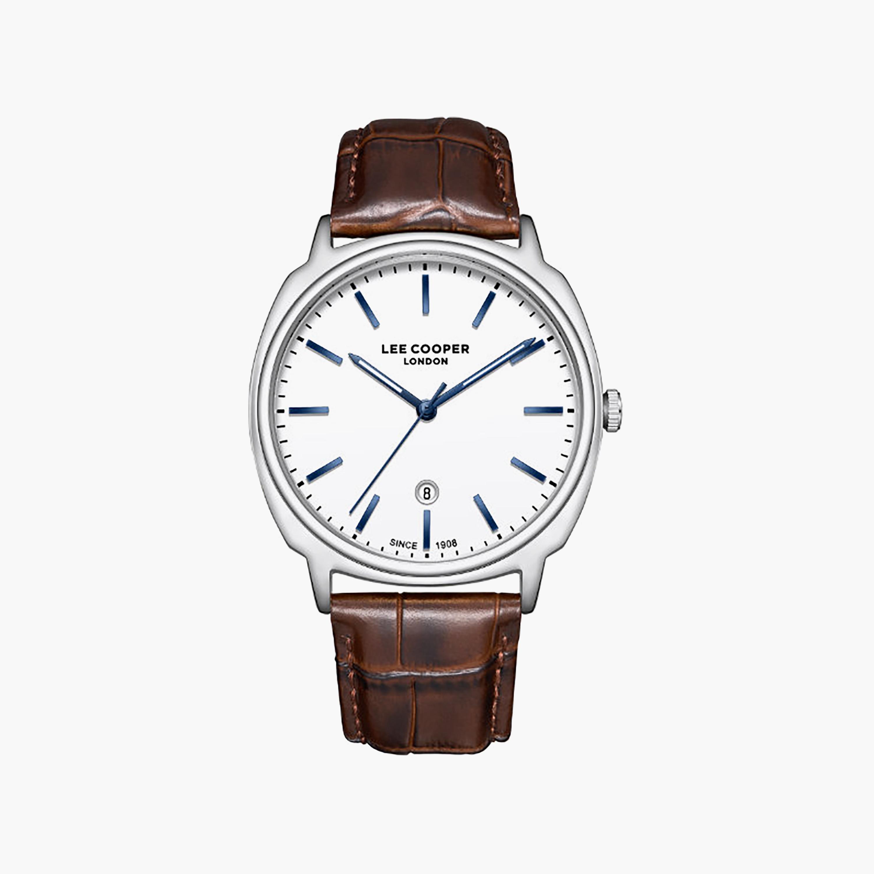 Lee Cooper Men's 41MM Brown Analog Leather Watch | LC08248.332-men-watchesandjewellery-watches-image-1
