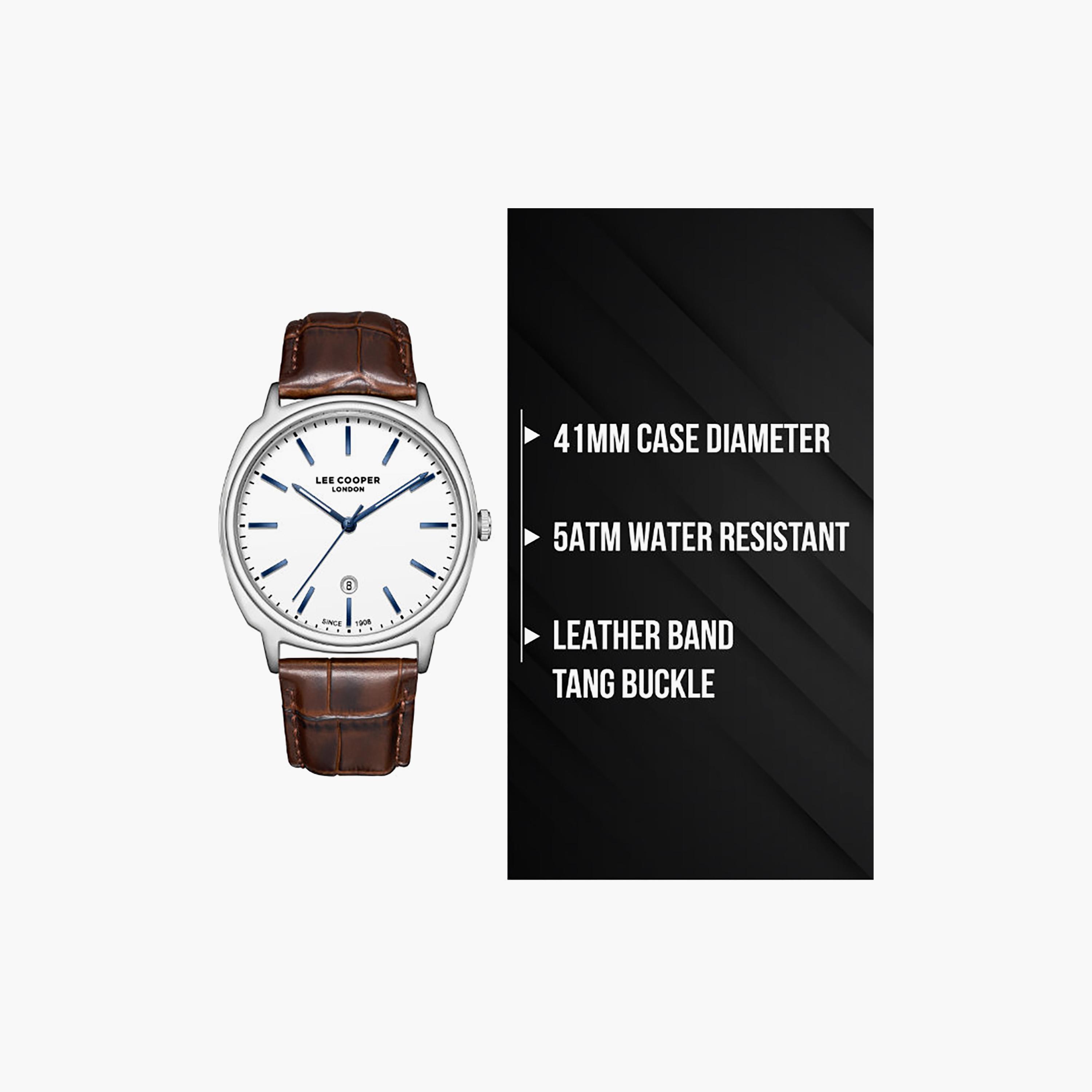 Lee Cooper Men's 41MM Brown Analog Leather Watch | LC08248.332-men-watchesandjewellery-watches-image-9
