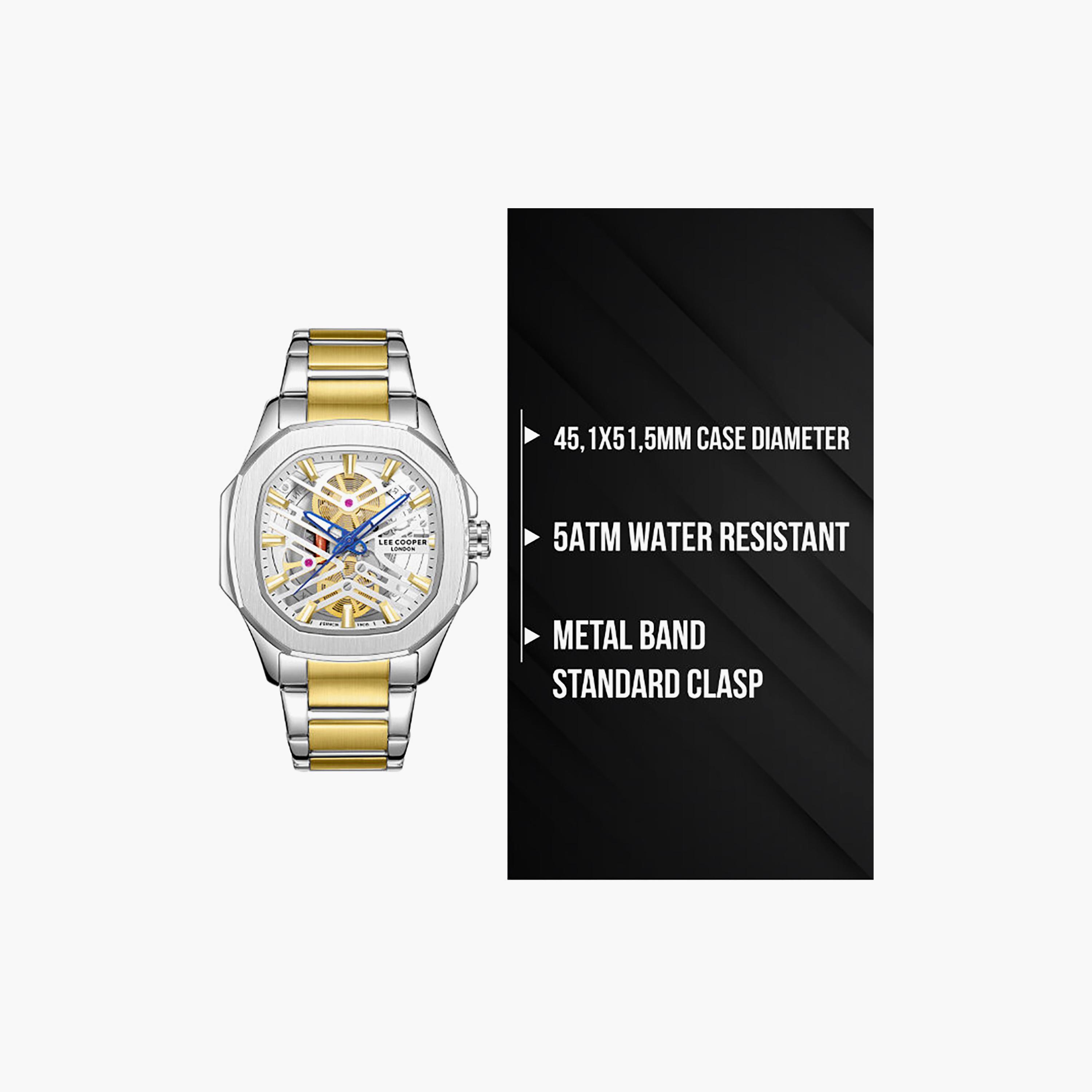Lee Cooper Men's 45MM Silver & Gold Analog Metal Watch | LC08246.230-men-watchesandjewellery-watches-image-9