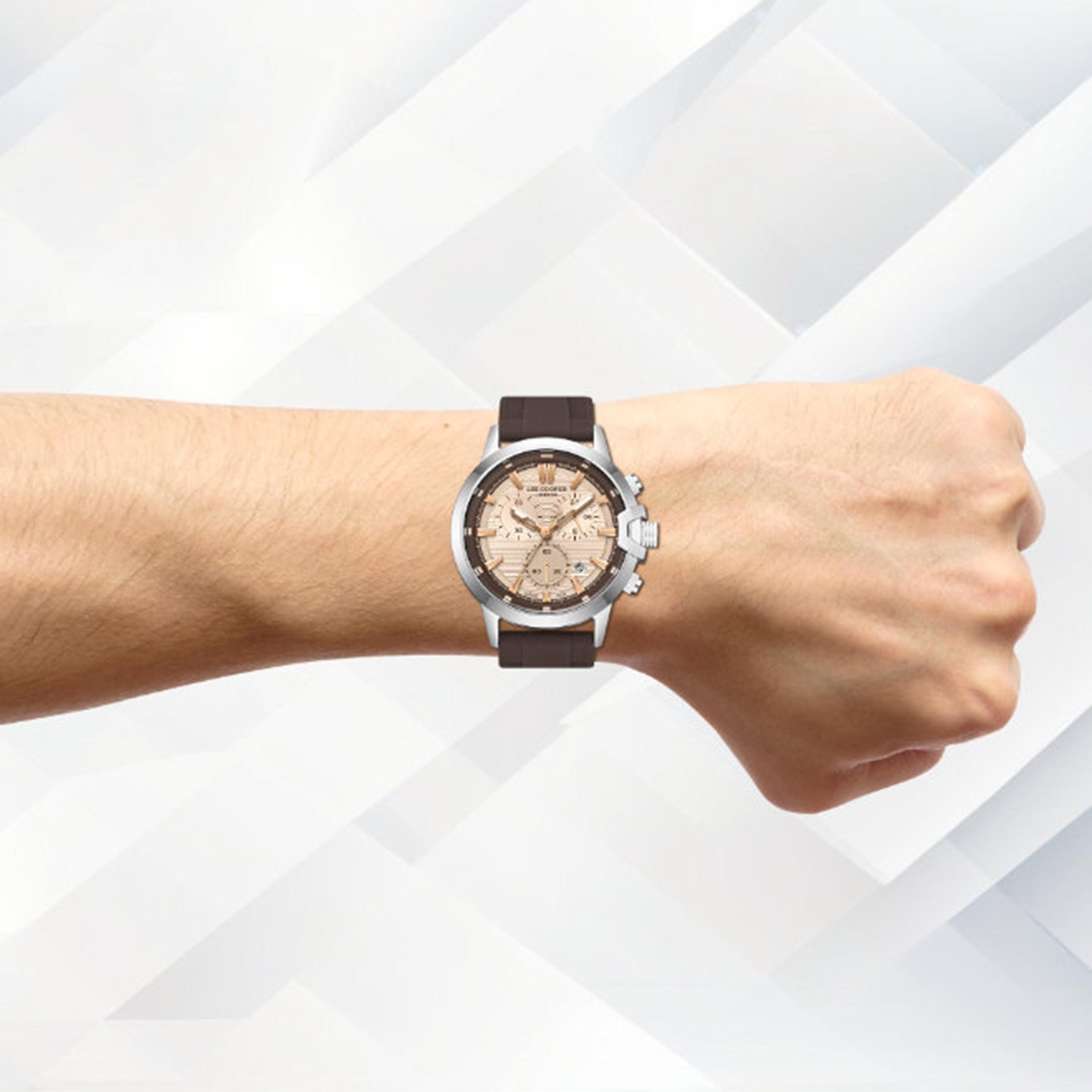 Lee Cooper Men's 44MM Brown Chronograph Silicone Watch | LC08267.332-men-watchesandjewellery-watches-image-10