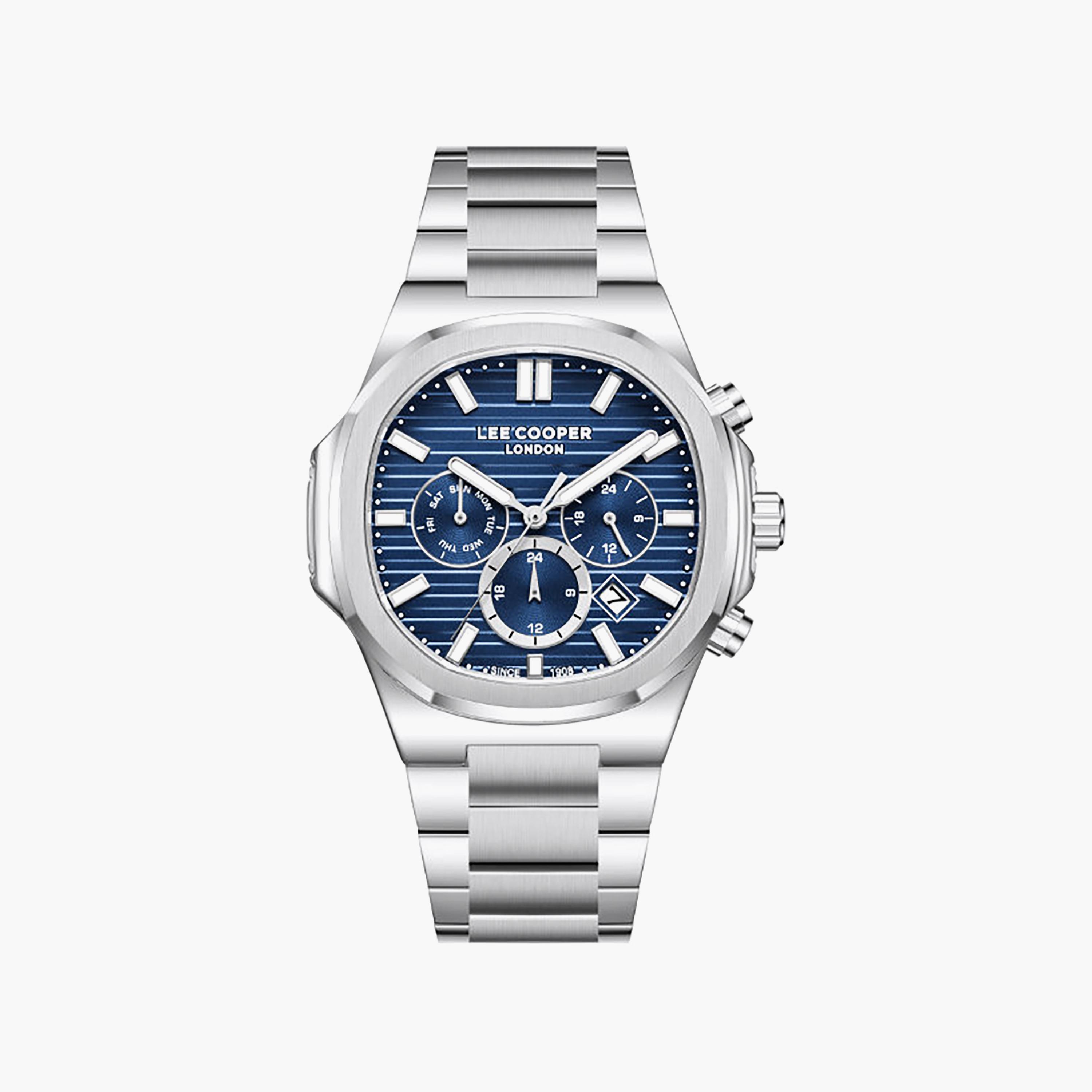 Lee Cooper Men's 41MM Silver Chronograph Metal Watch | LC08272.390-men-watchesandjewellery-watches-image-1