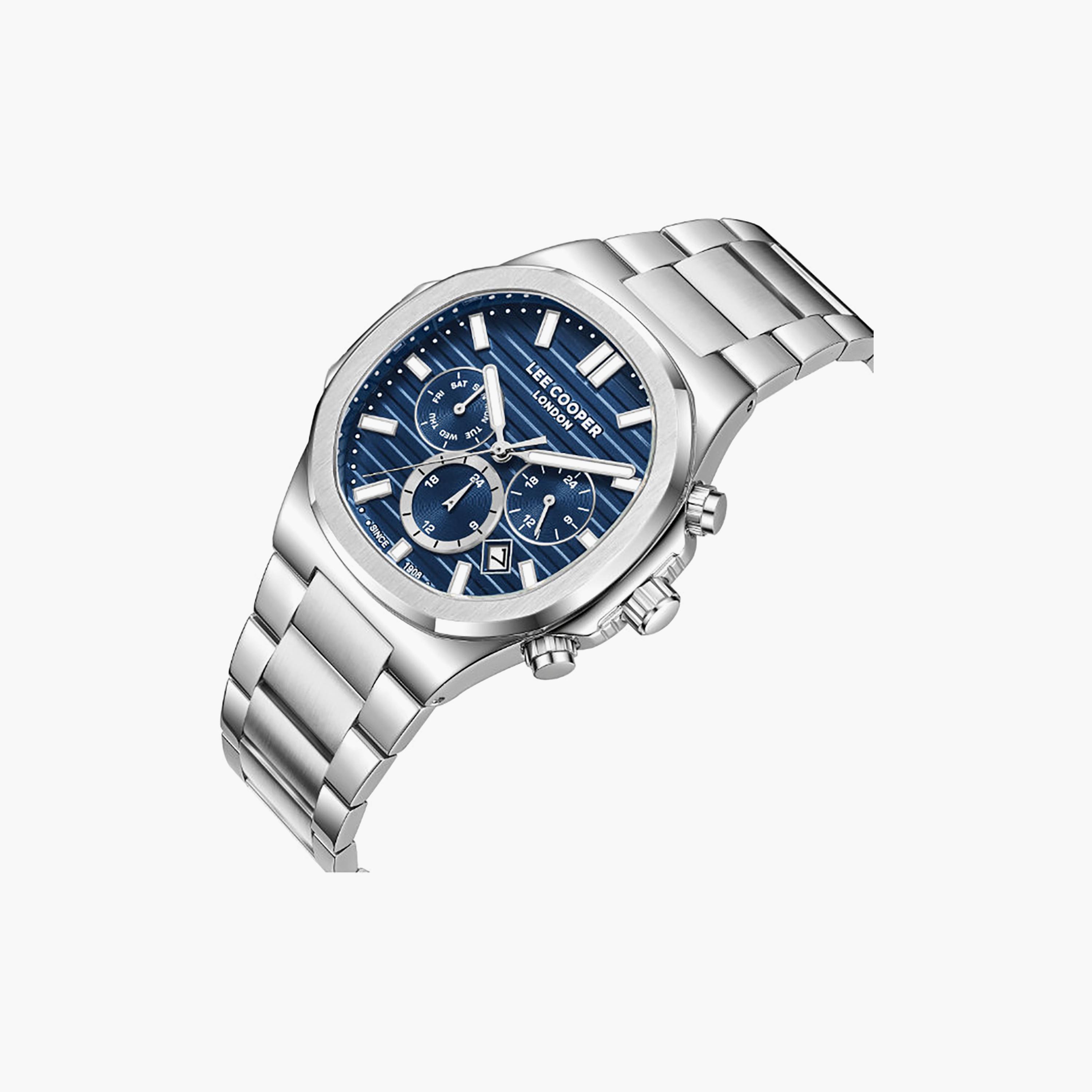 Lee Cooper Men's 41MM Silver Chronograph Metal Watch | LC08272.390-men-watchesandjewellery-watches-image-3