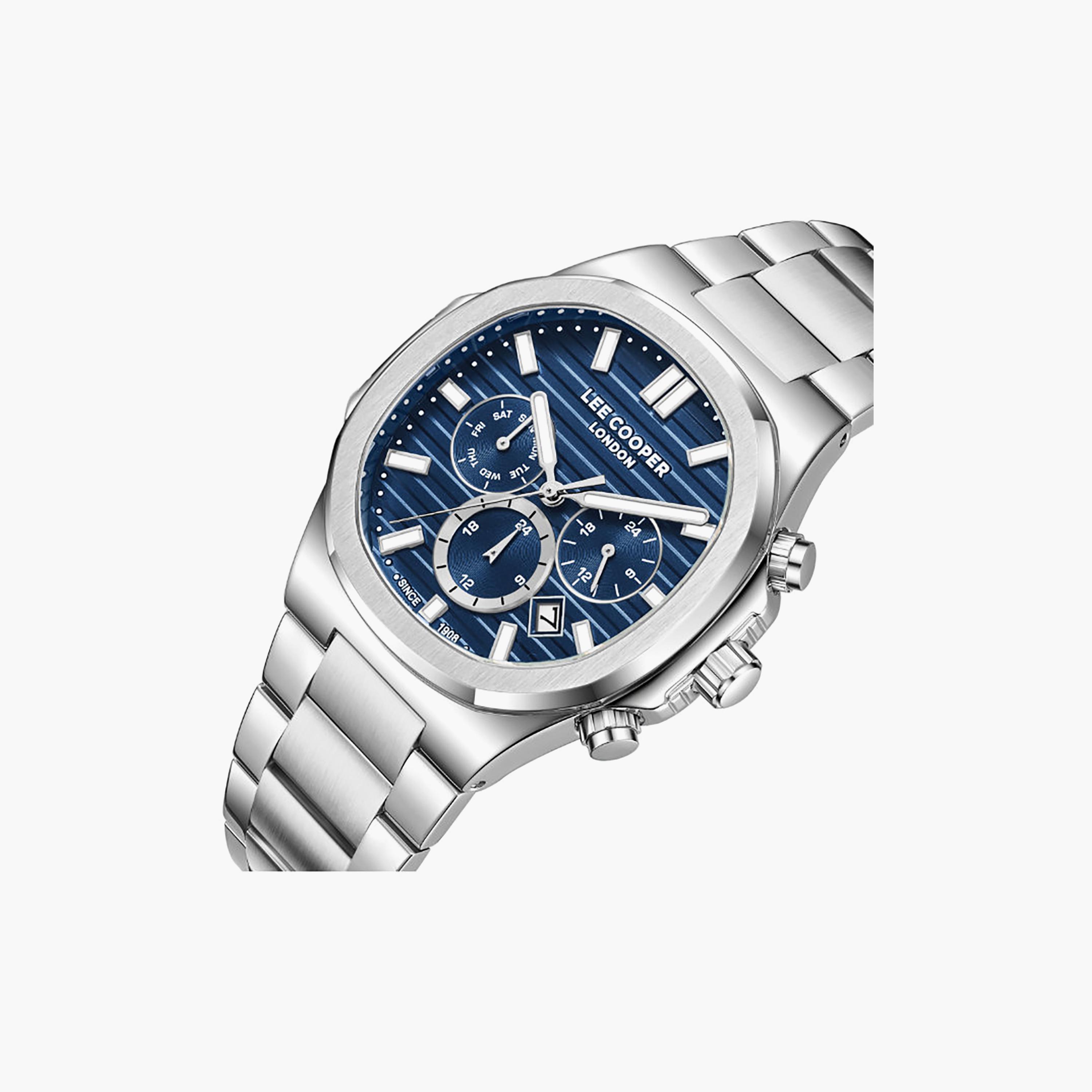 Lee Cooper Men's 41MM Silver Chronograph Metal Watch | LC08272.390-men-watchesandjewellery-watches-image-6
