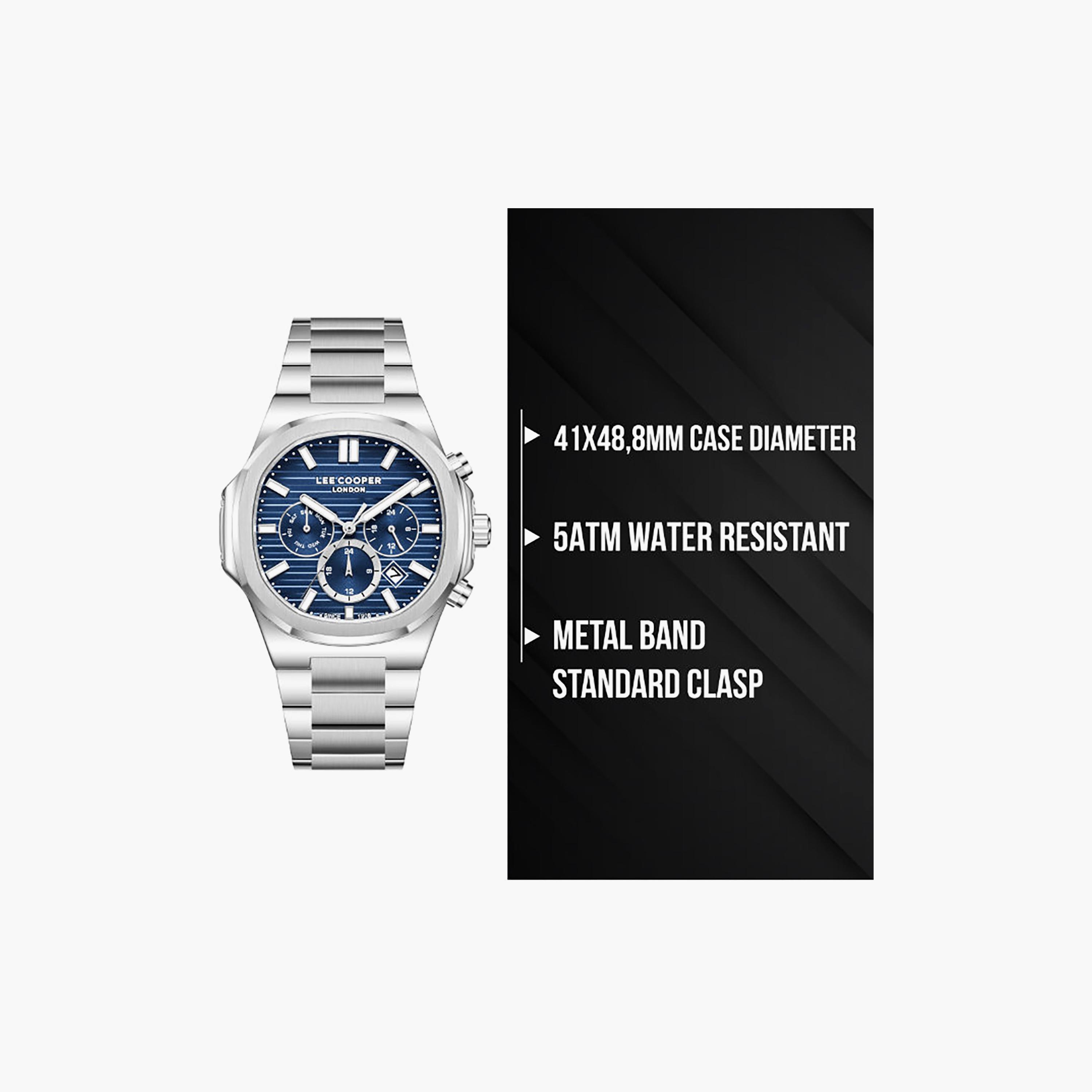 Lee Cooper Men's 41MM Silver Chronograph Metal Watch | LC08272.390-men-watchesandjewellery-watches-image-9