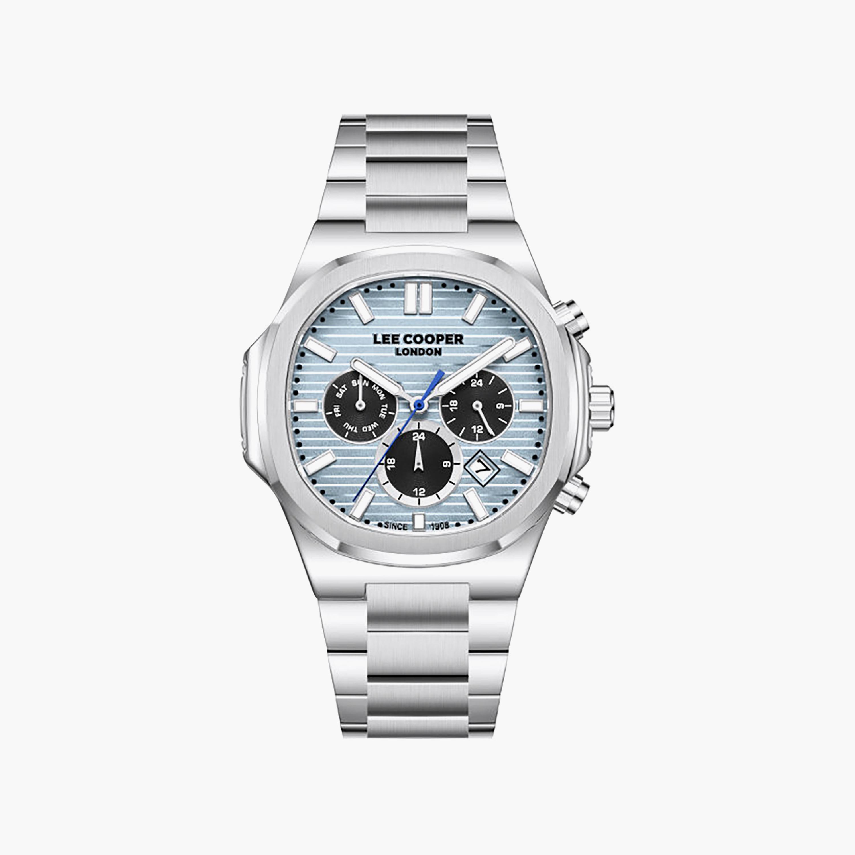 Lee Cooper Men's 41MM Silver Chronograph Metal Watch | LC08272.300-men-watchesandjewellery-watches-image-1