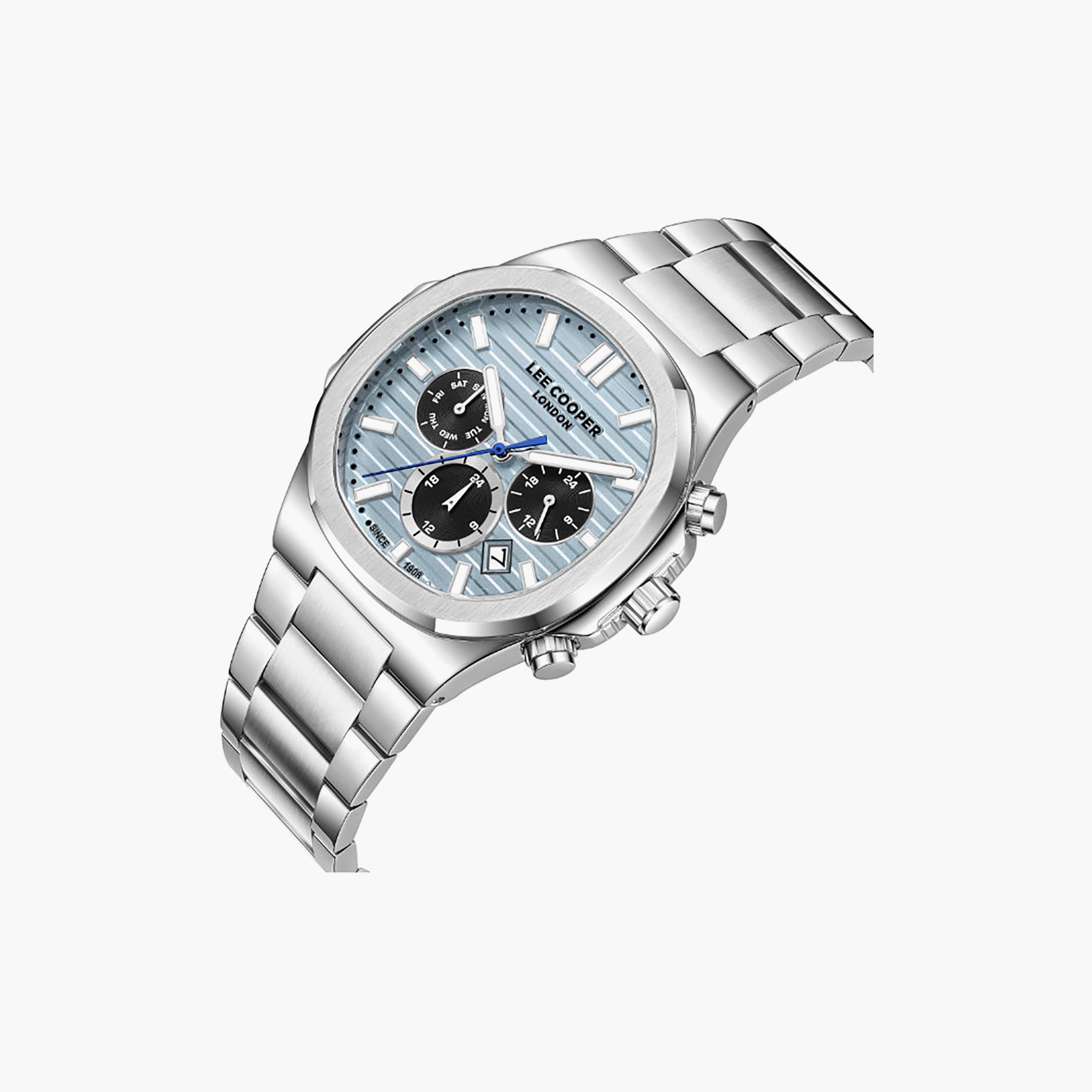 Lee Cooper Men's 41MM Silver Chronograph Metal Watch | LC08272.300-men-watchesandjewellery-watches-image-3