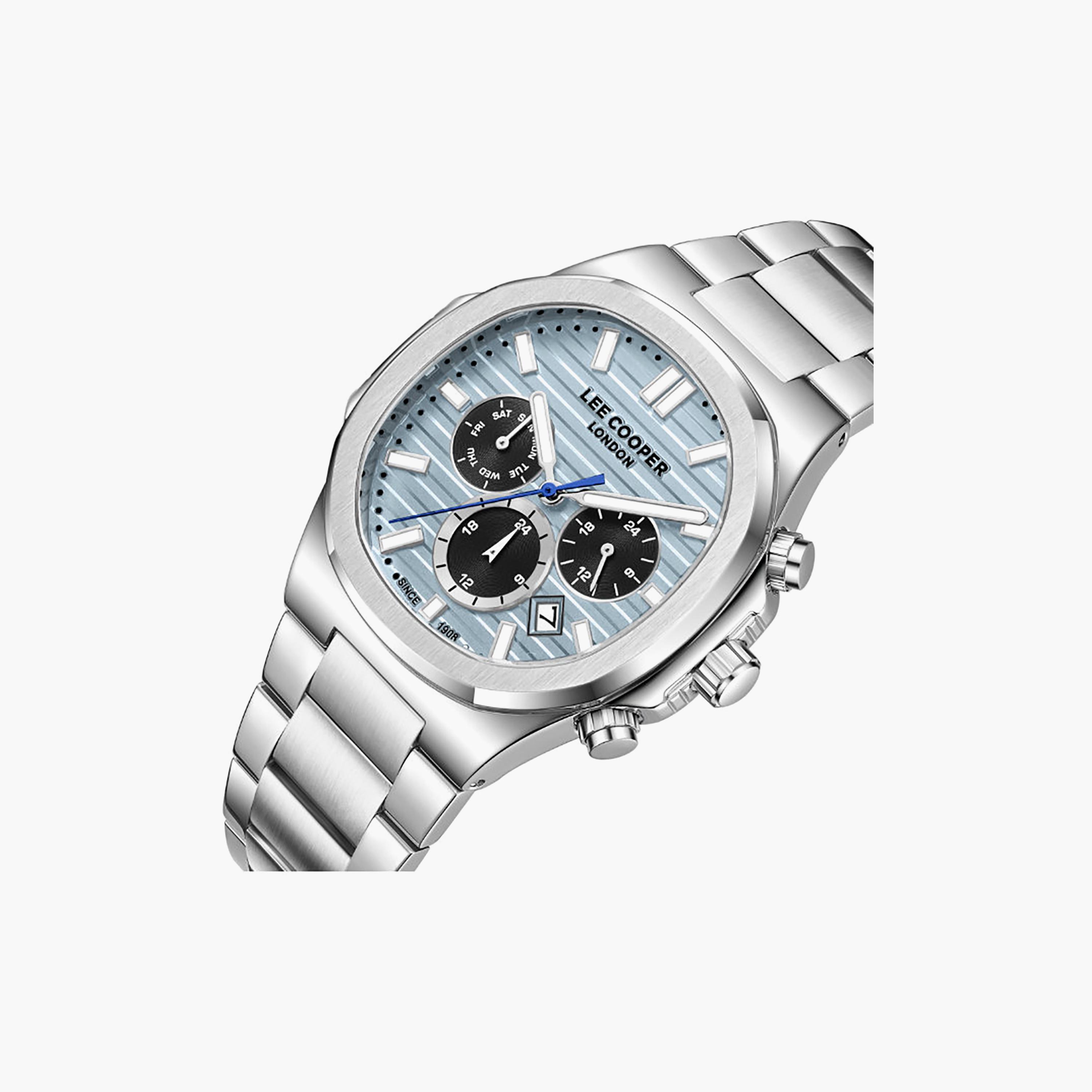 Lee Cooper Men's 41MM Silver Chronograph Metal Watch | LC08272.300-men-watchesandjewellery-watches-image-6