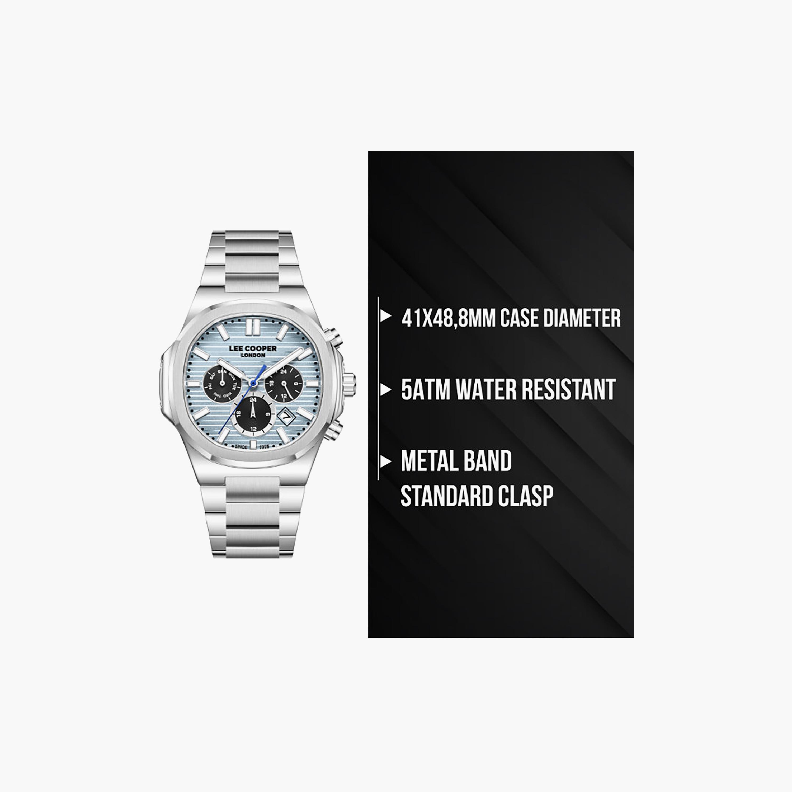 Lee Cooper Men's 41MM Silver Chronograph Metal Watch | LC08272.300-men-watchesandjewellery-watches-image-9