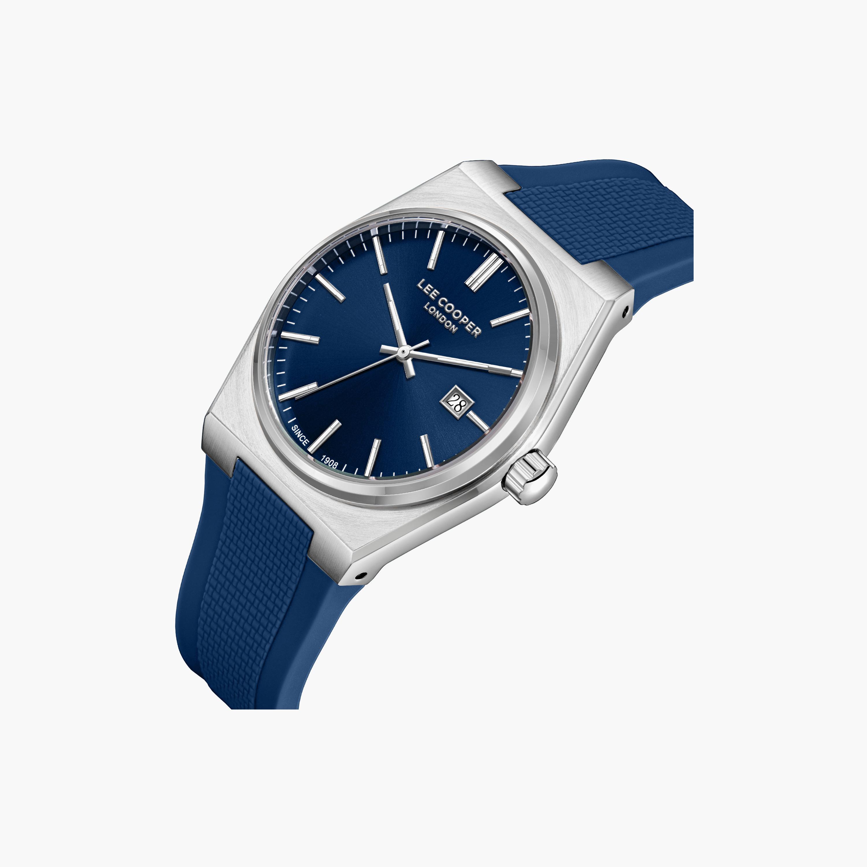 ساعة أنالوج سيليكون باللون الأزرق 40 مم للرجال من لي كوبر | LC08250.399-men-watchesandjewellery-watches-image-3