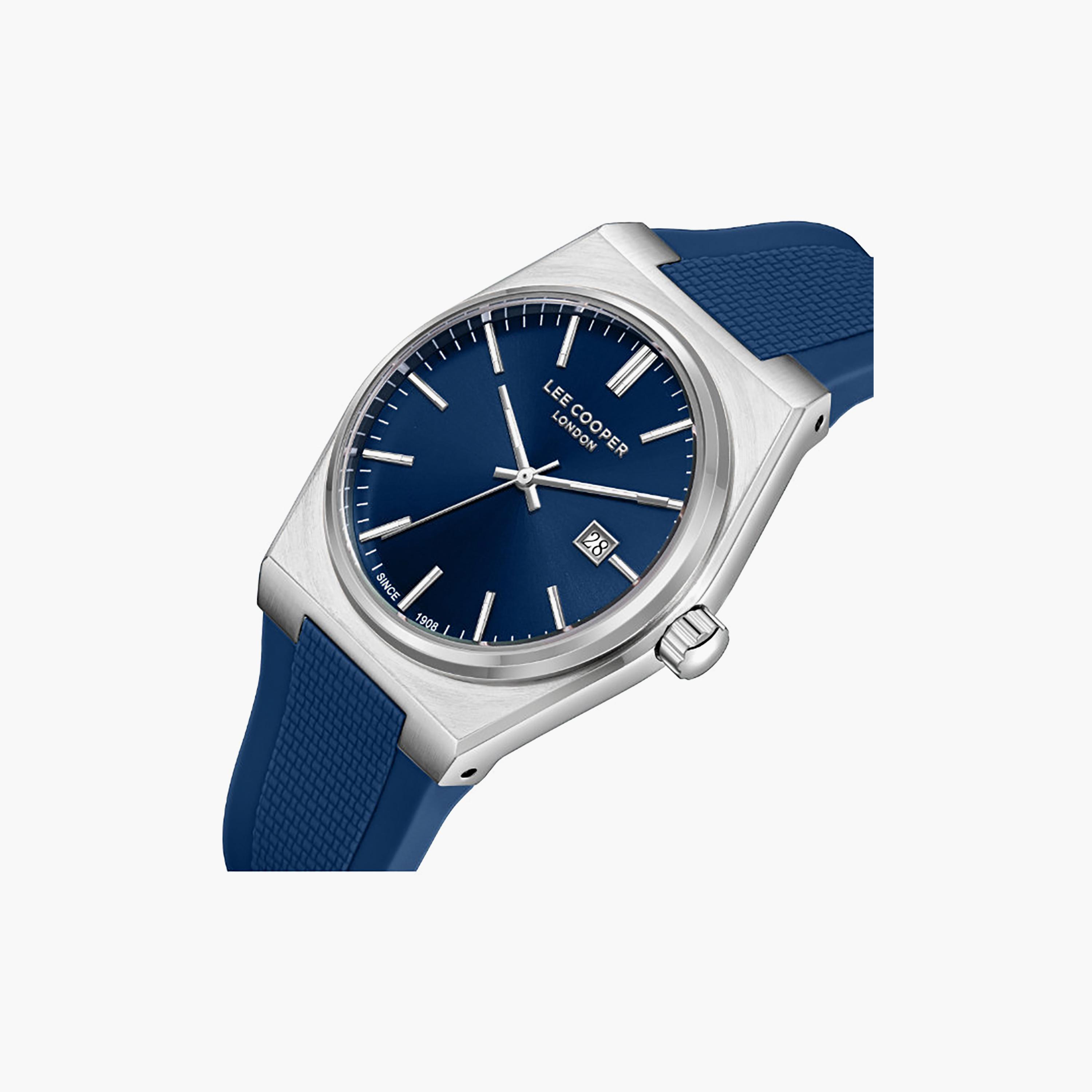 ساعة أنالوج سيليكون باللون الأزرق 40 مم للرجال من لي كوبر | LC08250.399-men-watchesandjewellery-watches-image-6