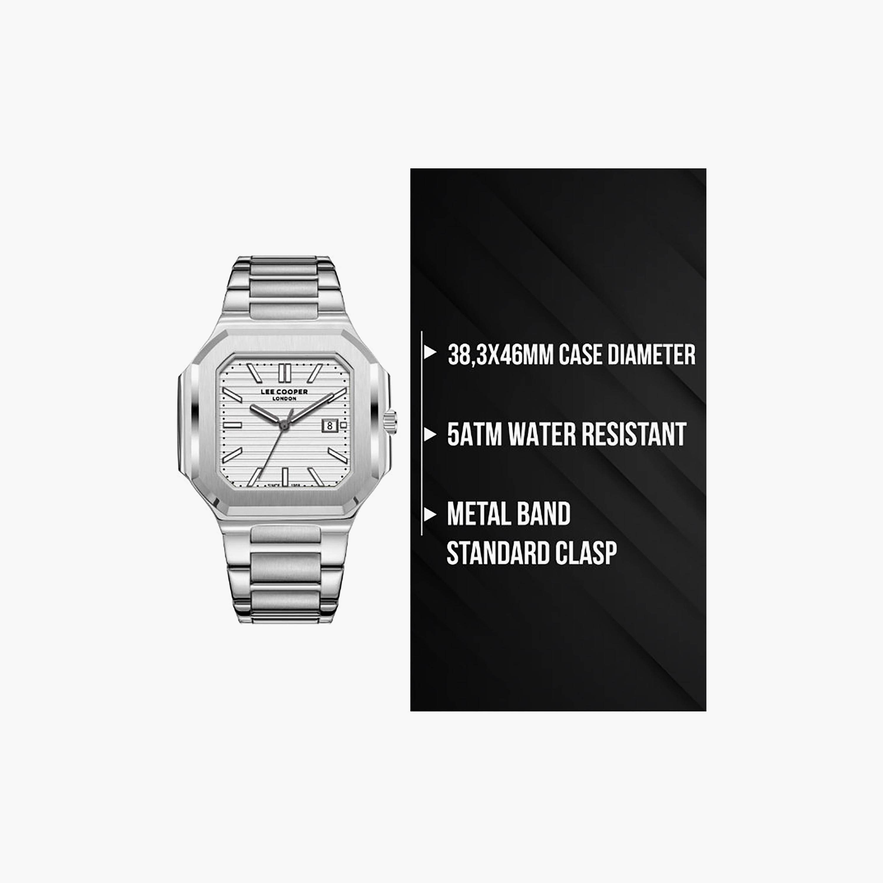 Lee Cooper Men's 38MM Silver Analog Metal Watch | LC08269.330-men-watchesandjewellery-watches-image-9