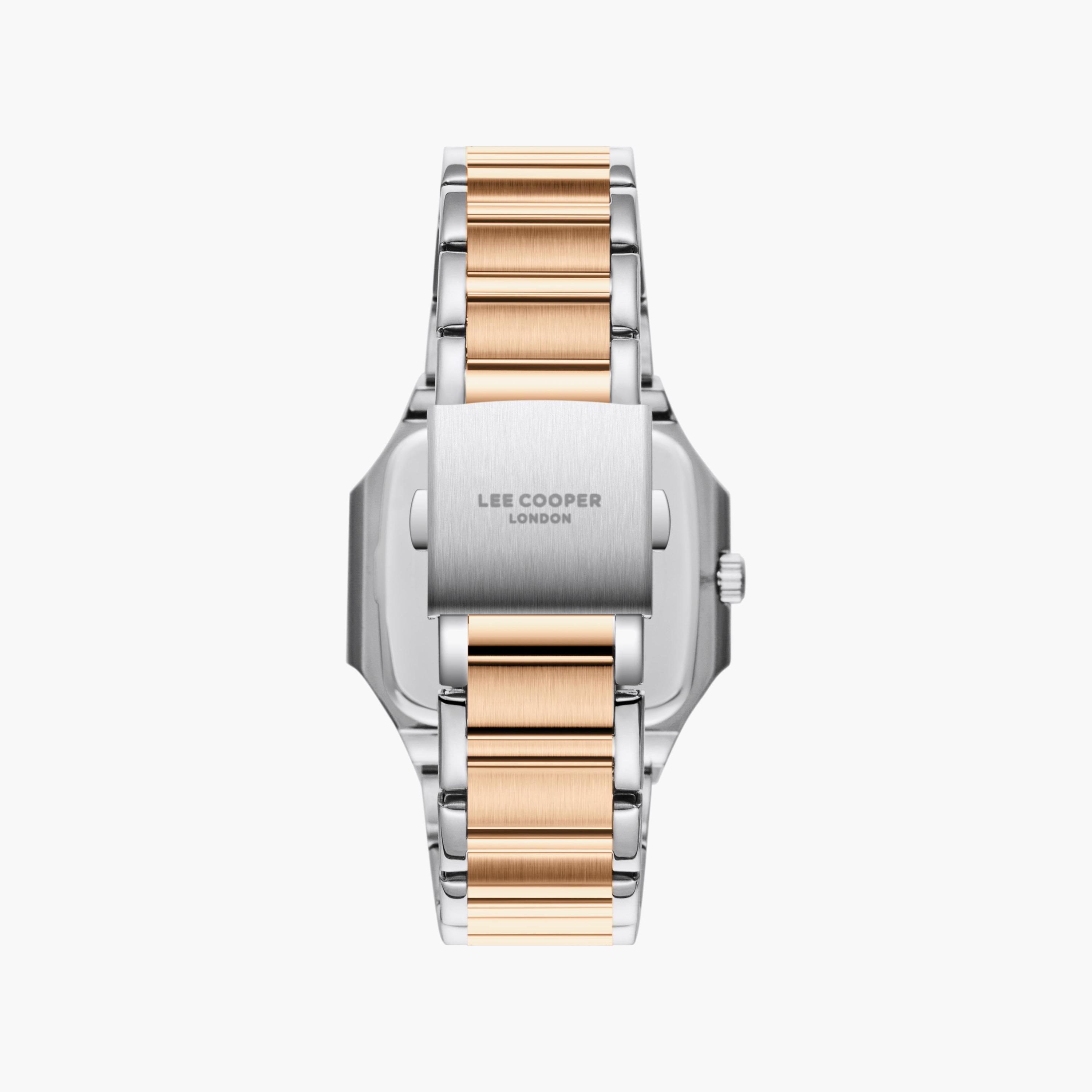 ساعة لي كوبر الرجالية المعدنية التناظرية الفضية والذهبية مقاس 38 مم | LC08269.590-men-watchesandjewellery-watches-image-5
