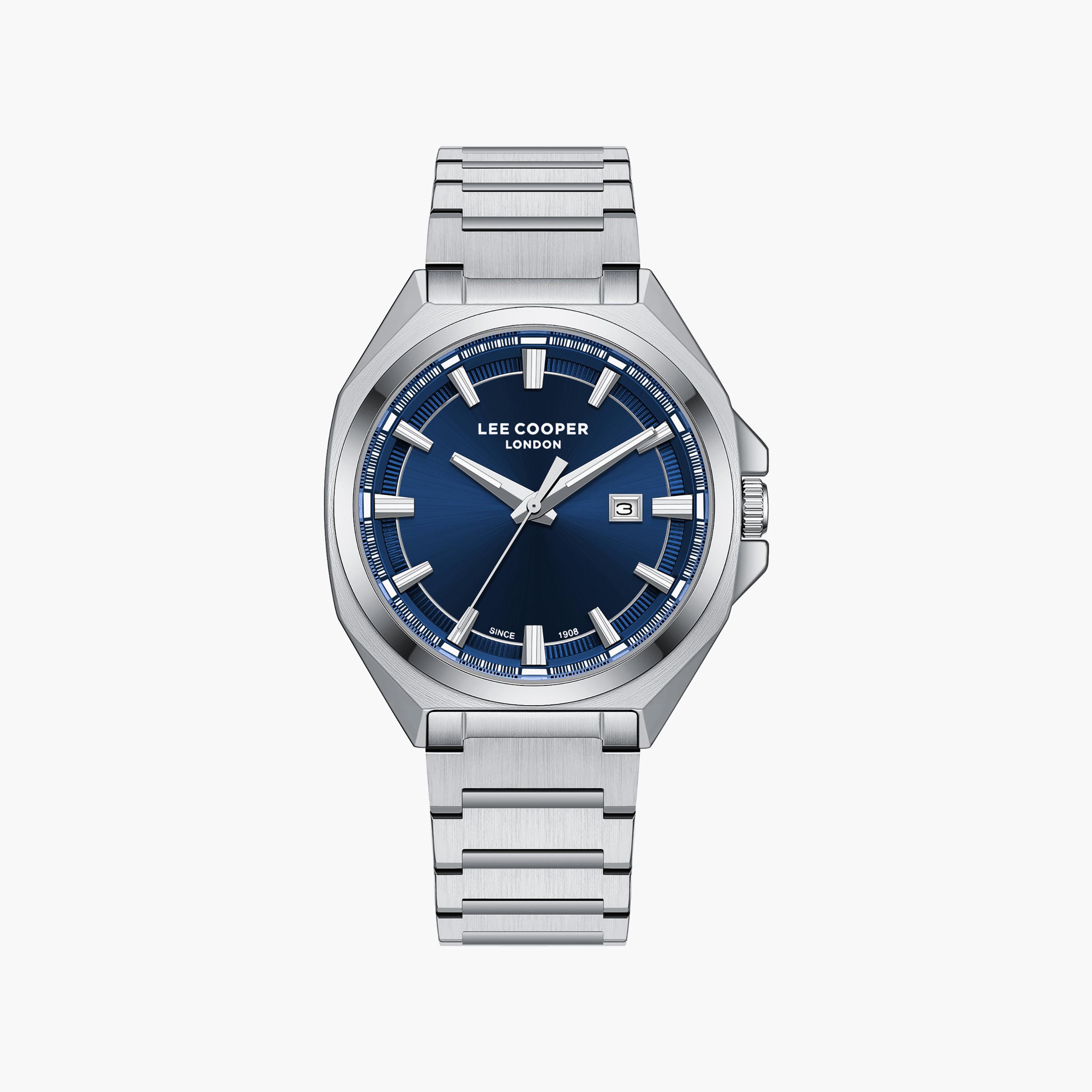 Lee Cooper Men's 42MM Silver Analog Metal Watch | LC08271.390-men-watchesandjewellery-watches-image-1