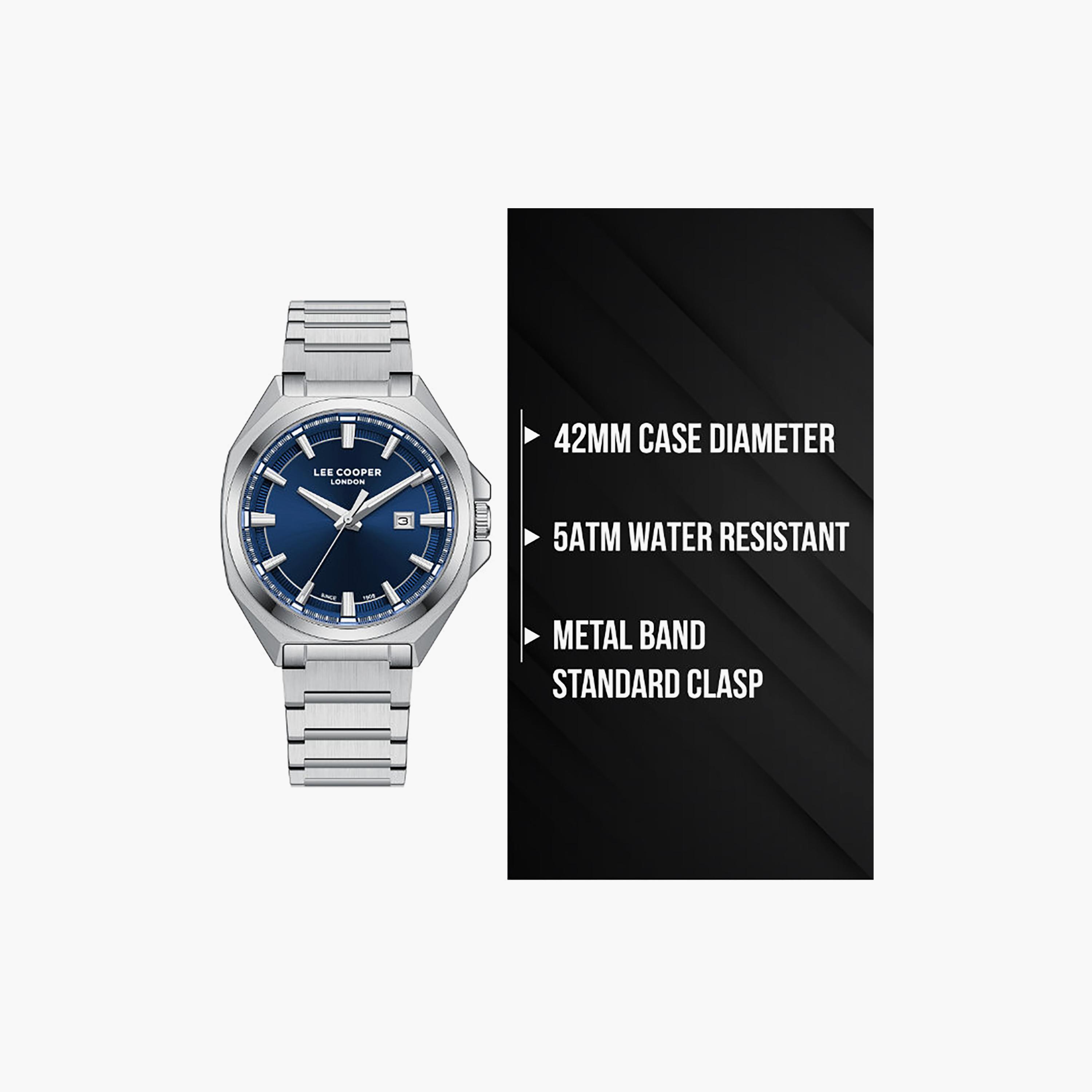 Lee Cooper Men's 42MM Silver Analog Metal Watch | LC08271.390-men-watchesandjewellery-watches-image-9