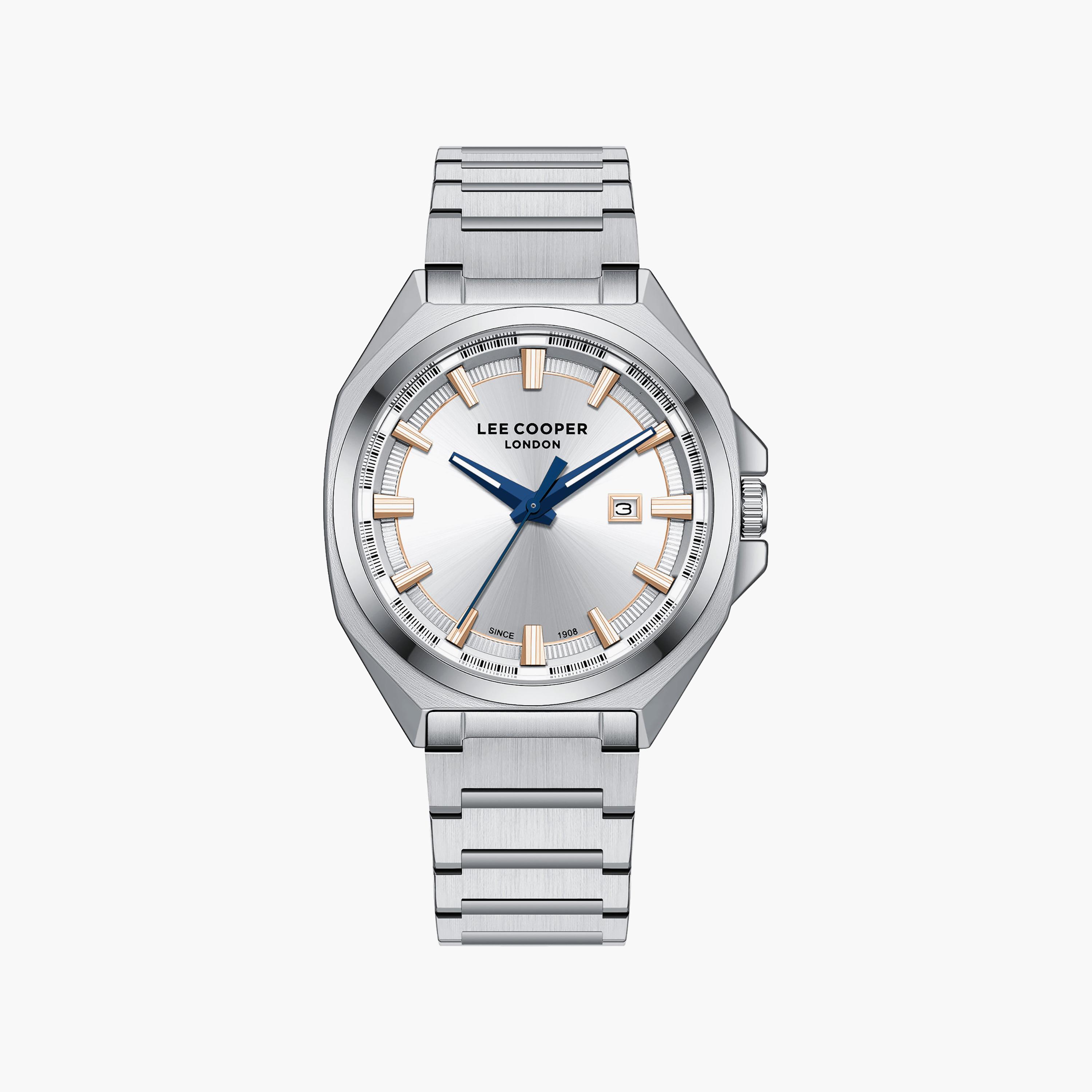 Lee Cooper Men's 42MM Silver Analog Metal Watch | LC08271.330-men-watchesandjewellery-watches-image-1