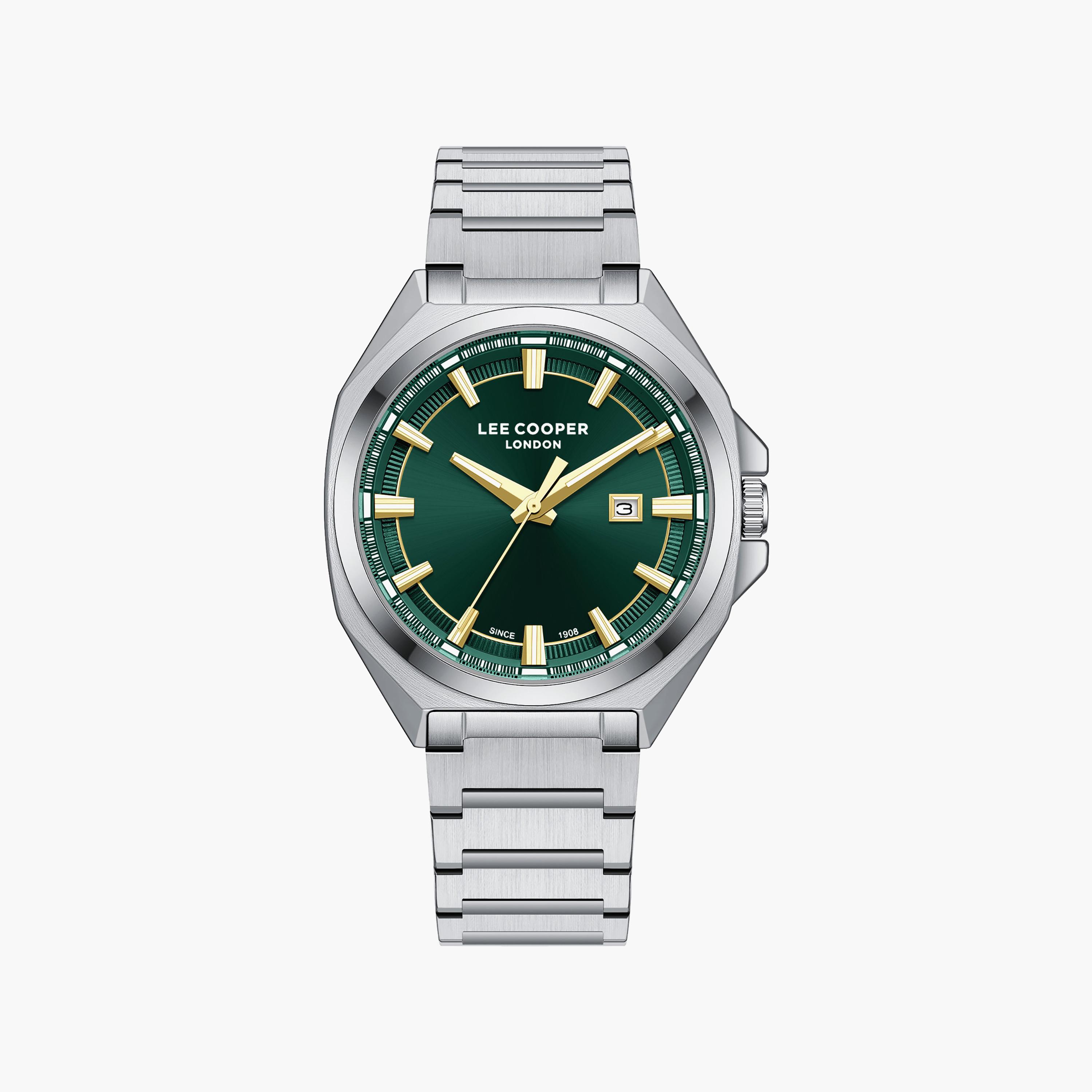Lee Cooper Men's 42MM Silver Analog Metal Watch | LC08271.370-men-watchesandjewellery-watches-image-1