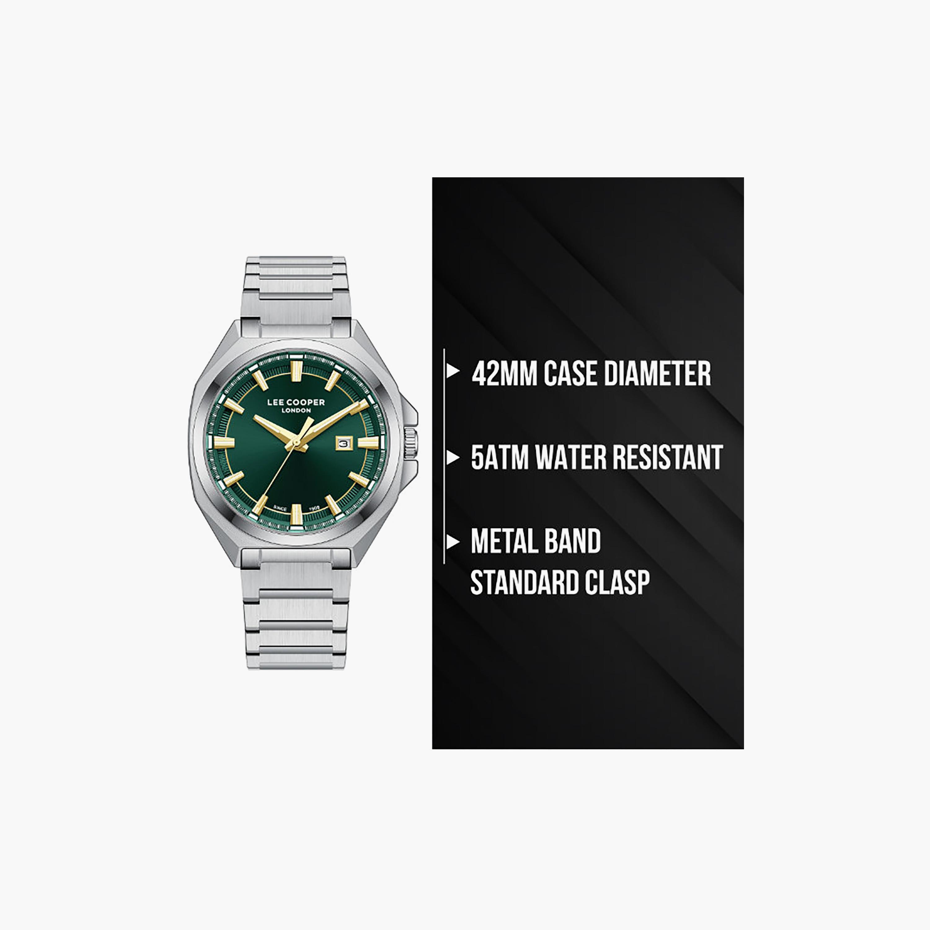 Lee Cooper Men's 42MM Silver Analog Metal Watch | LC08271.370-men-watchesandjewellery-watches-image-9