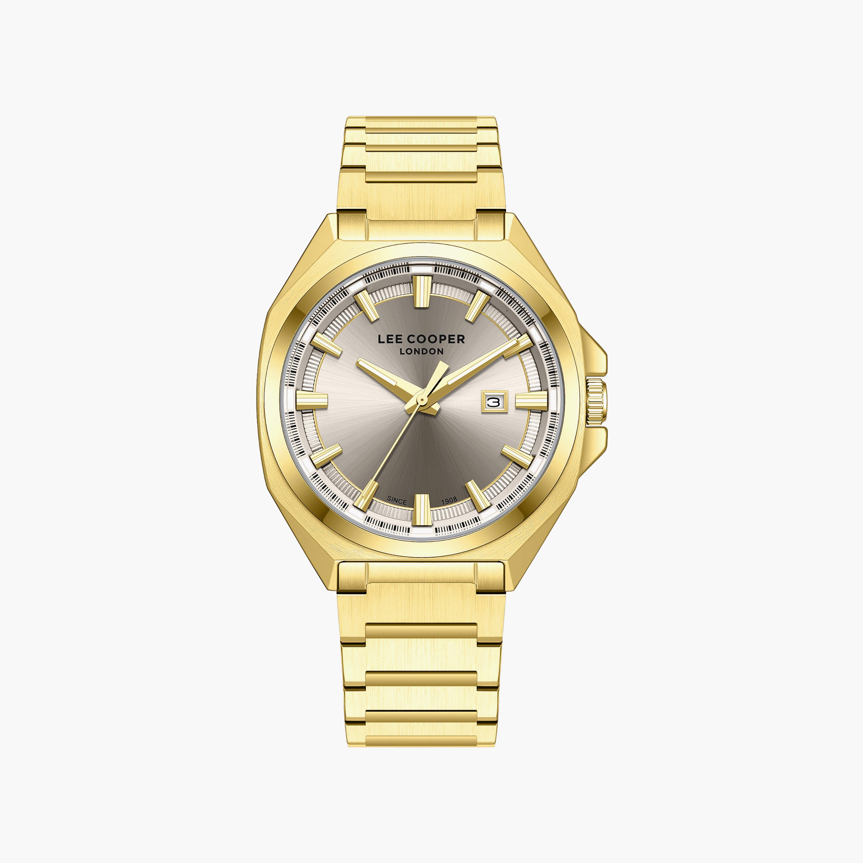 Lee Cooper Men's 42MM Gold Analog Metal Watch | LC08271.160-men-watchesandjewellery-watches-image-1