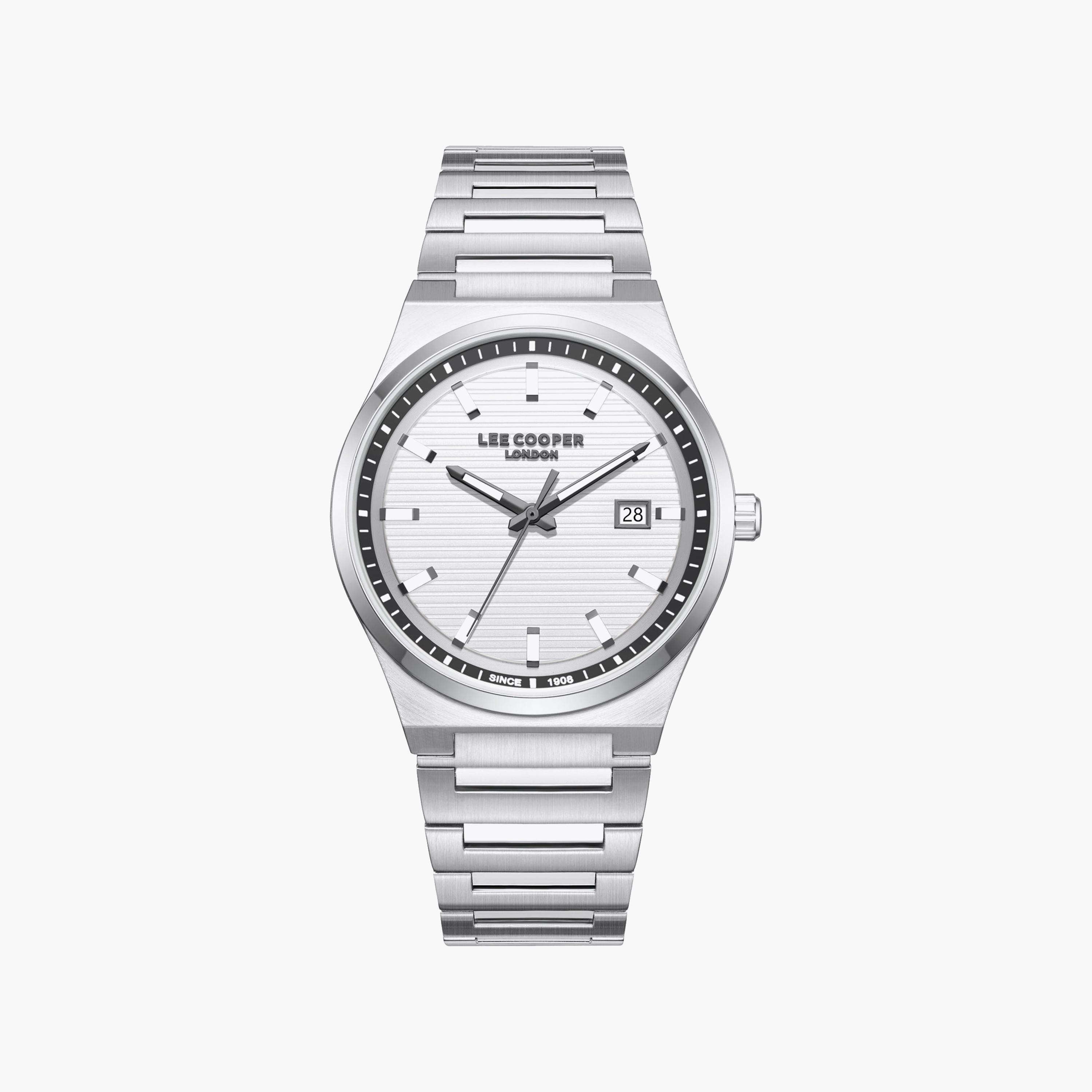 Lee Cooper Men's 41MM Silver Analog Metal Watch | LC08288.330-men-watchesandjewellery-watches-image-1