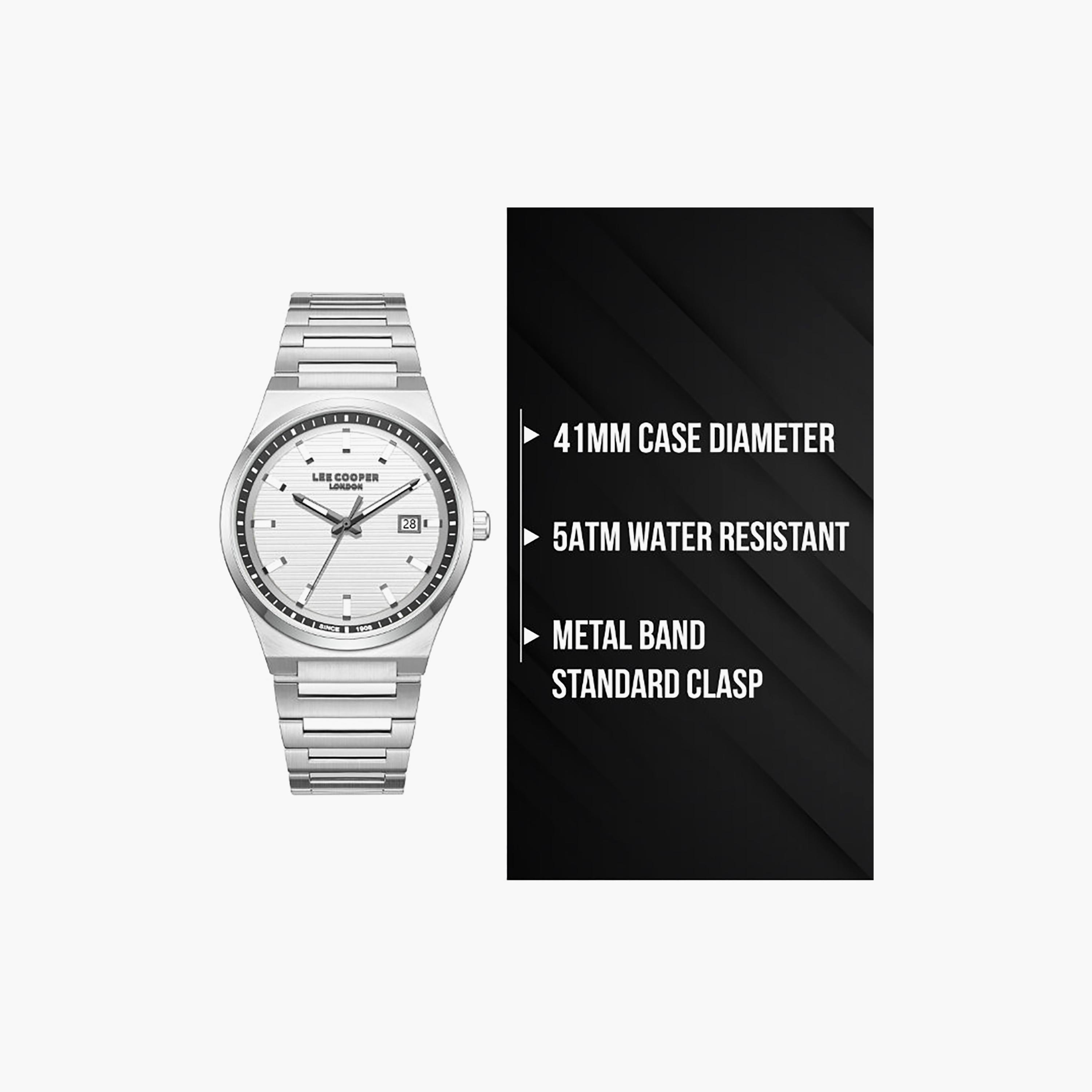 Lee Cooper Men's 41MM Silver Analog Metal Watch | LC08288.330-men-watchesandjewellery-watches-image-9