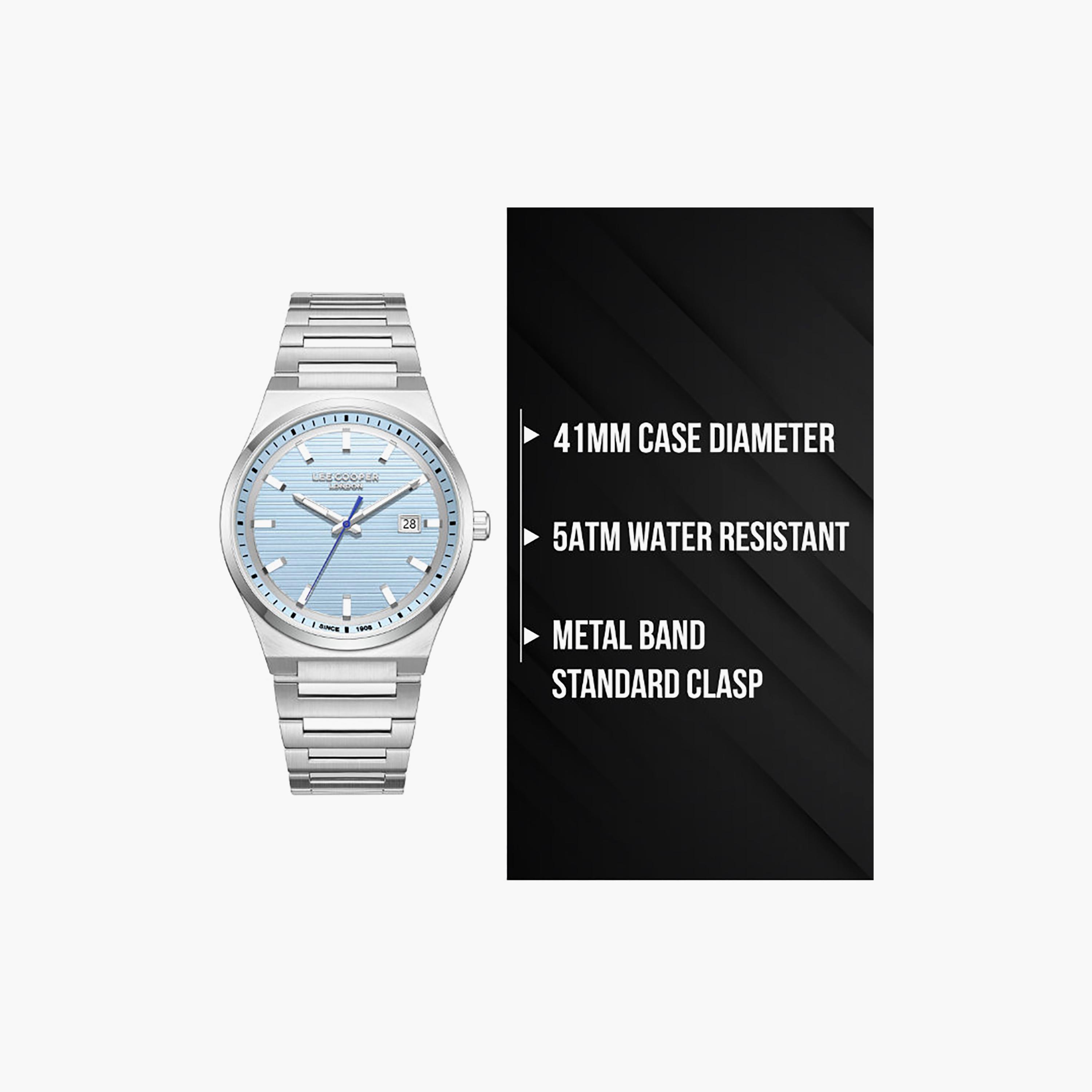 Lee Cooper Men's 41MM Silver Analog Metal Watch | LC08288.300-men-watchesandjewellery-watches-image-9