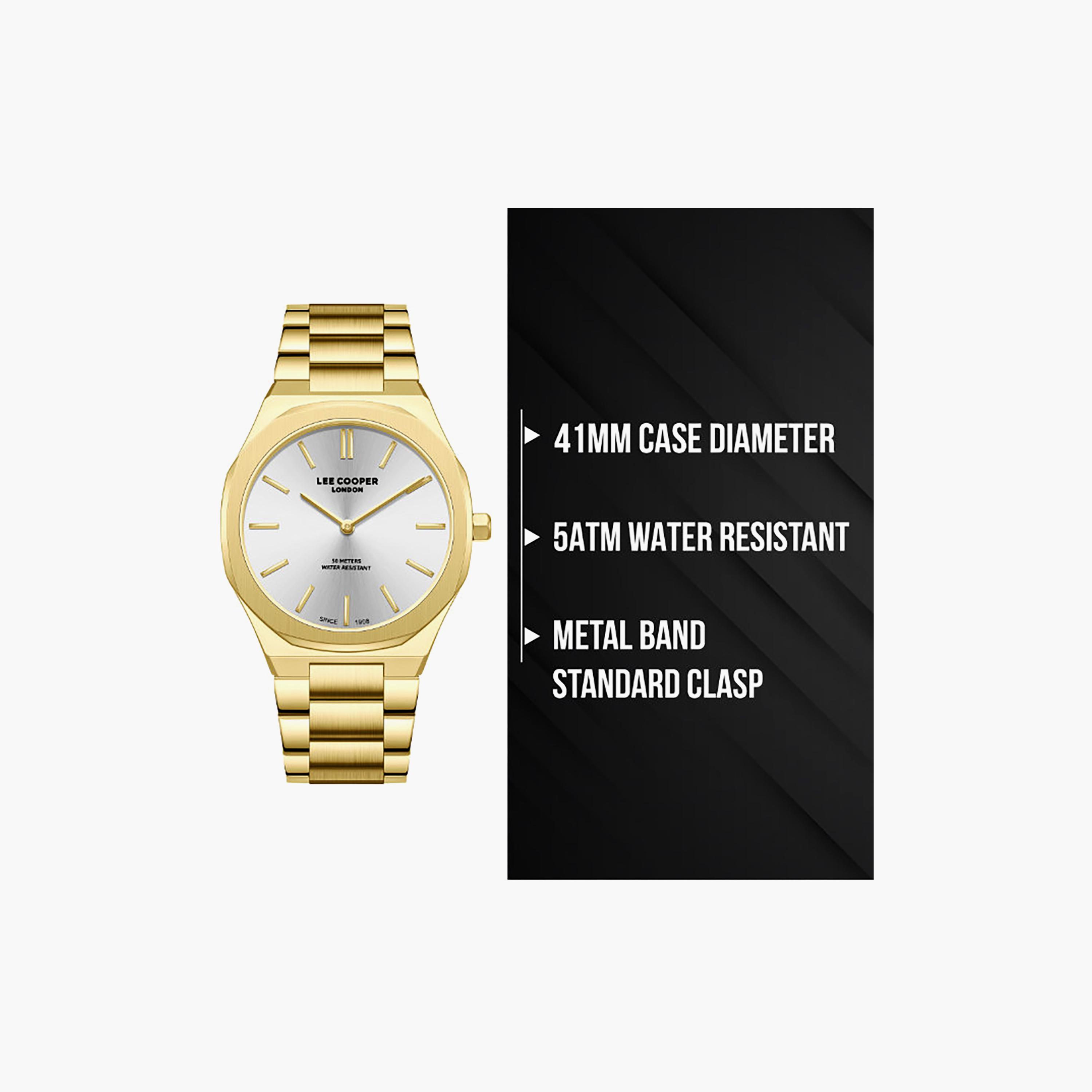 Lee Cooper Men's 41MM Gold Analog Metal Watch | LC08275.130-men-watchesandjewellery-watches-image-9