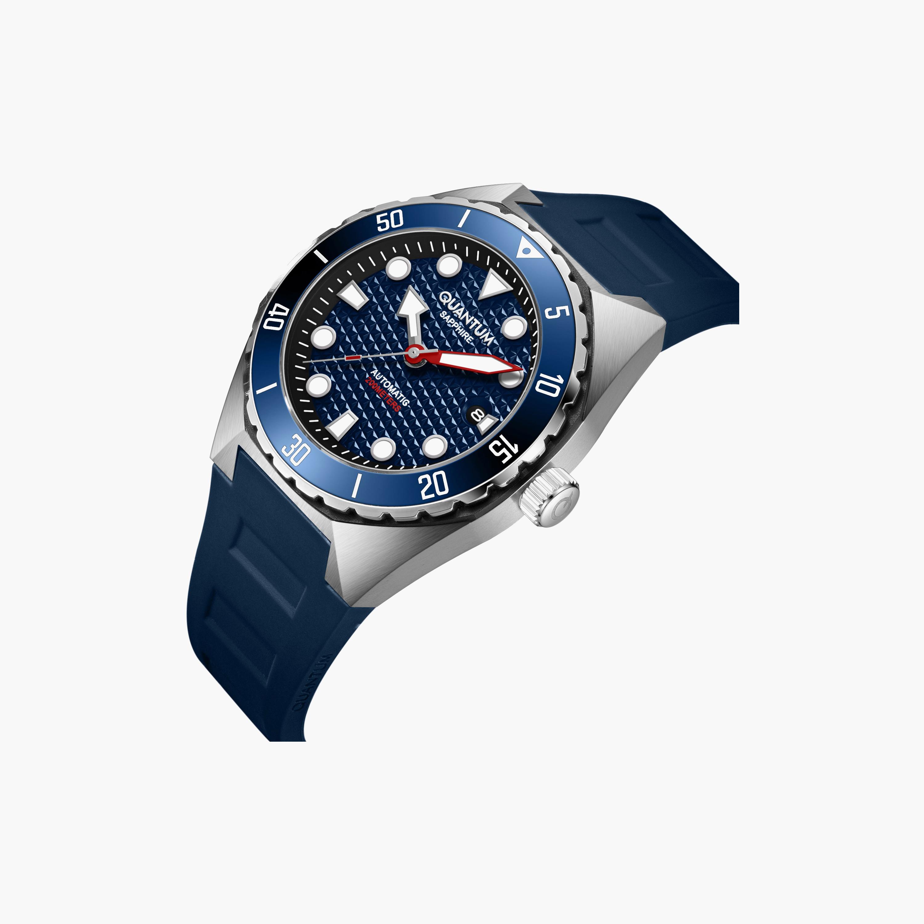 ساعة كوانتوم رجالية مقاس 43 مم، لون أزرق، تناظرية، مصنوعة من السيليكون | BAR1213.399-men-watchesandjewellery-watches-image-2