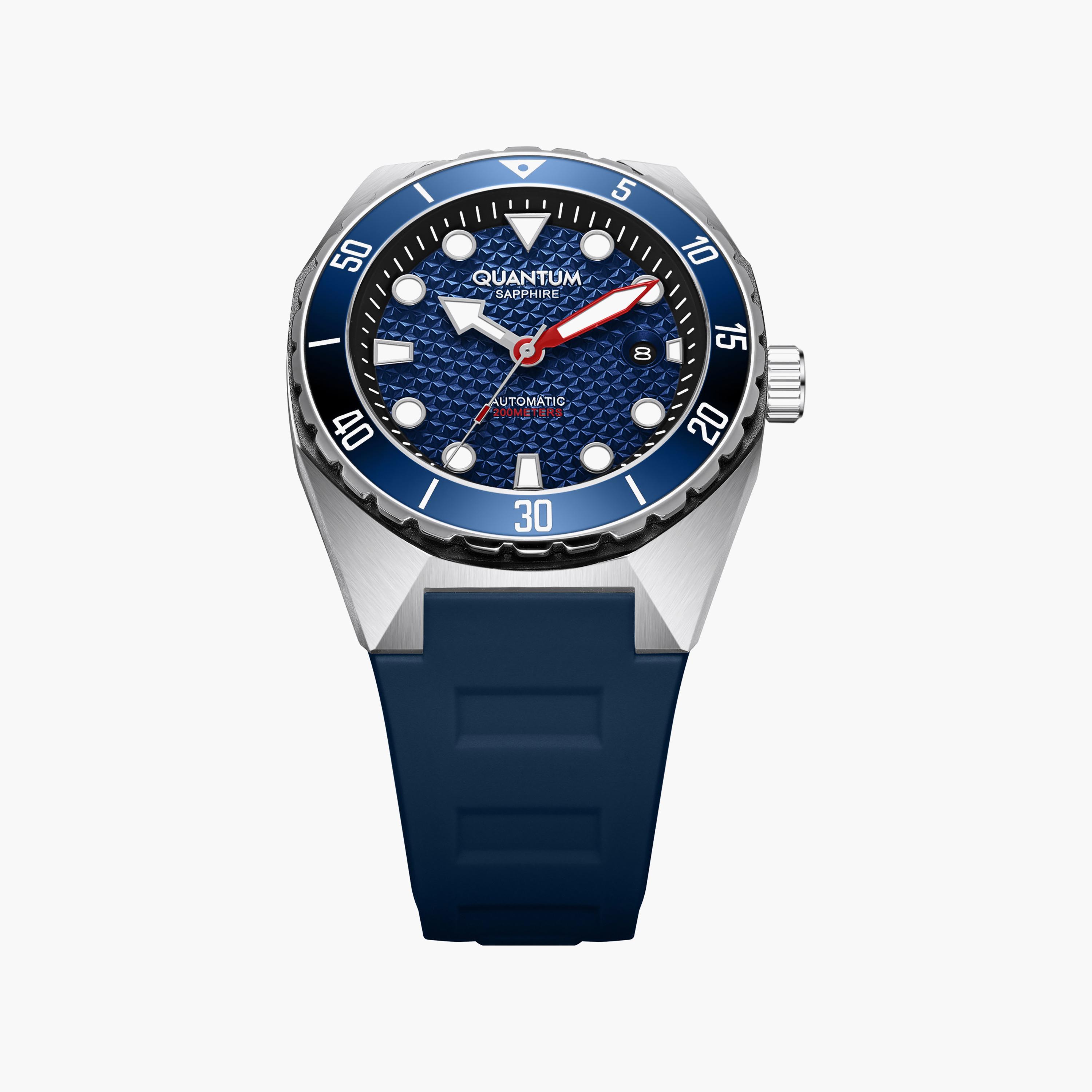 ساعة كوانتوم رجالية مقاس 43 مم، لون أزرق، تناظرية، مصنوعة من السيليكون | BAR1213.399-men-watchesandjewellery-watches-image-3