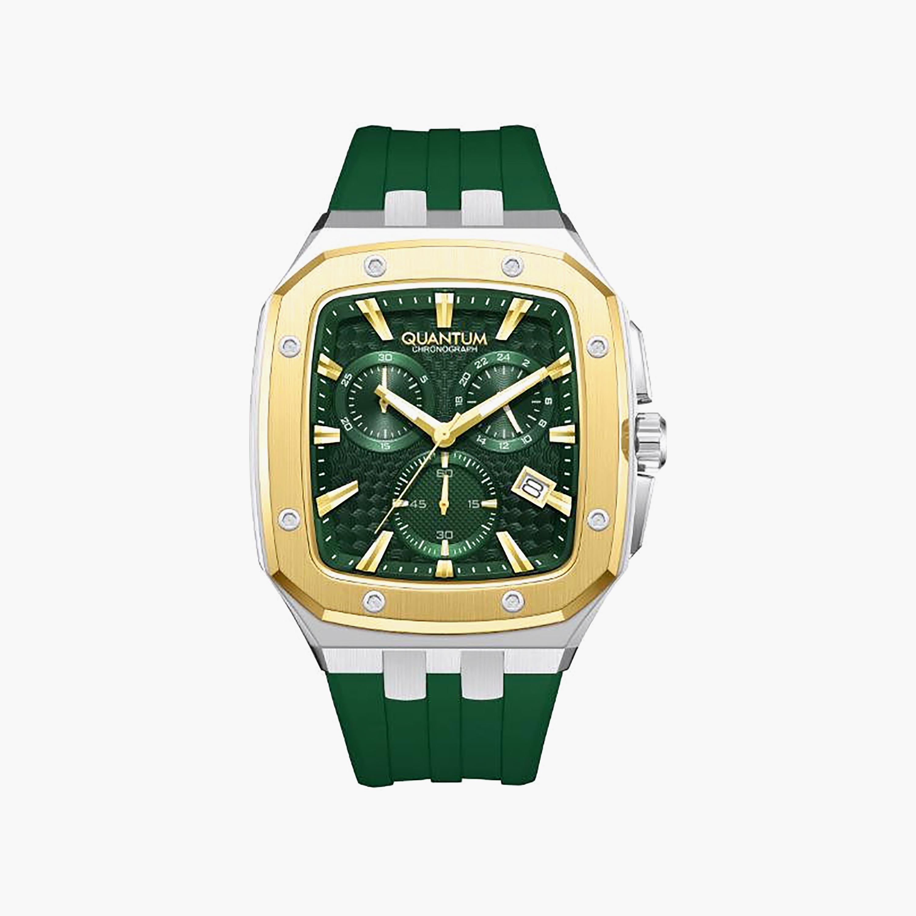 Quantum Men's 44MM Green Analog Silicone Watch | HNG1033.275-men-watchesandjewellery-watches-image-1